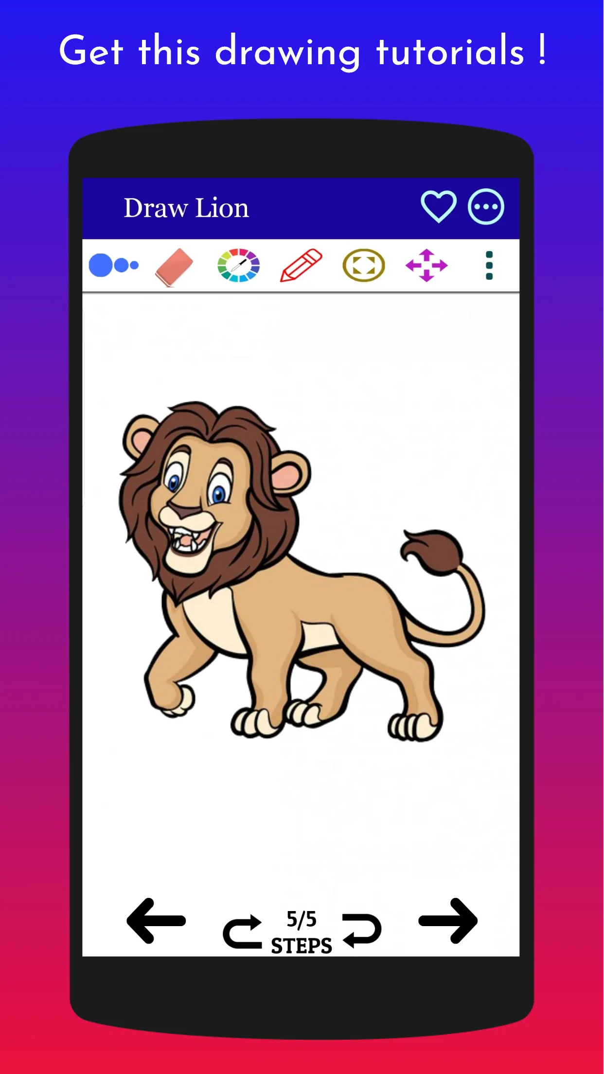 How to Draw Lion Step by Step | Indus Appstore | Screenshot