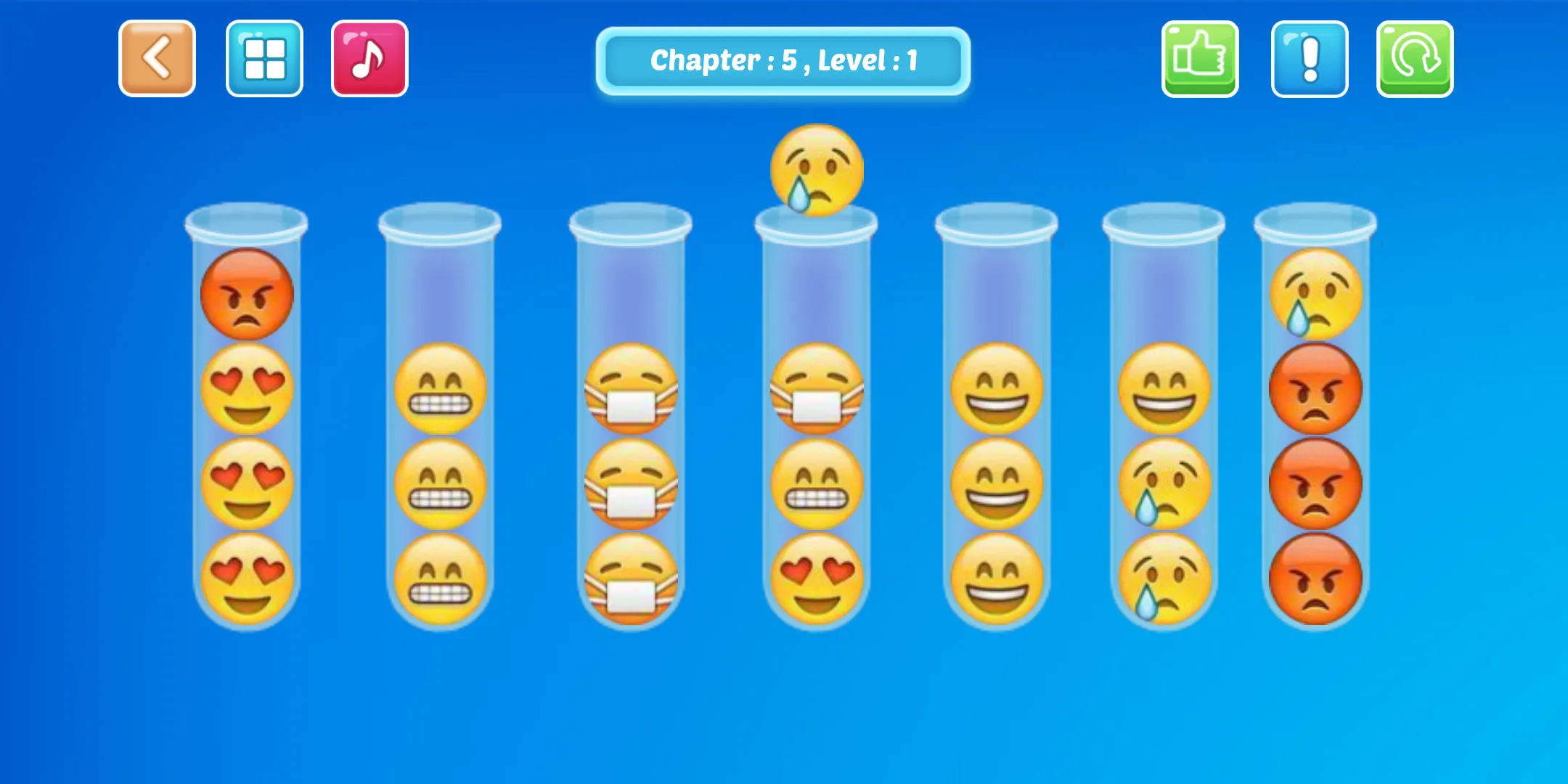 Emoji Sort Puzzle | Indus Appstore | Screenshot