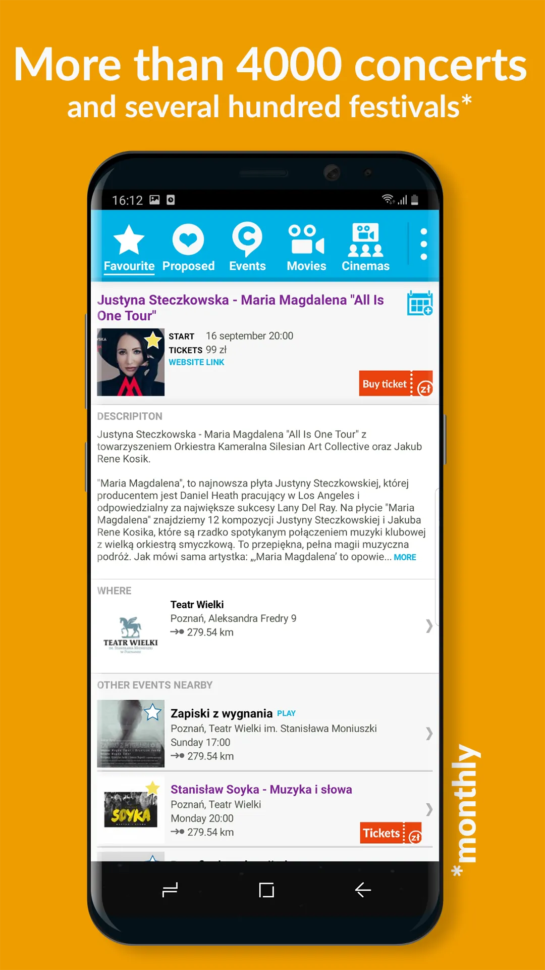 coigdzie.pl® Events around You | Indus Appstore | Screenshot