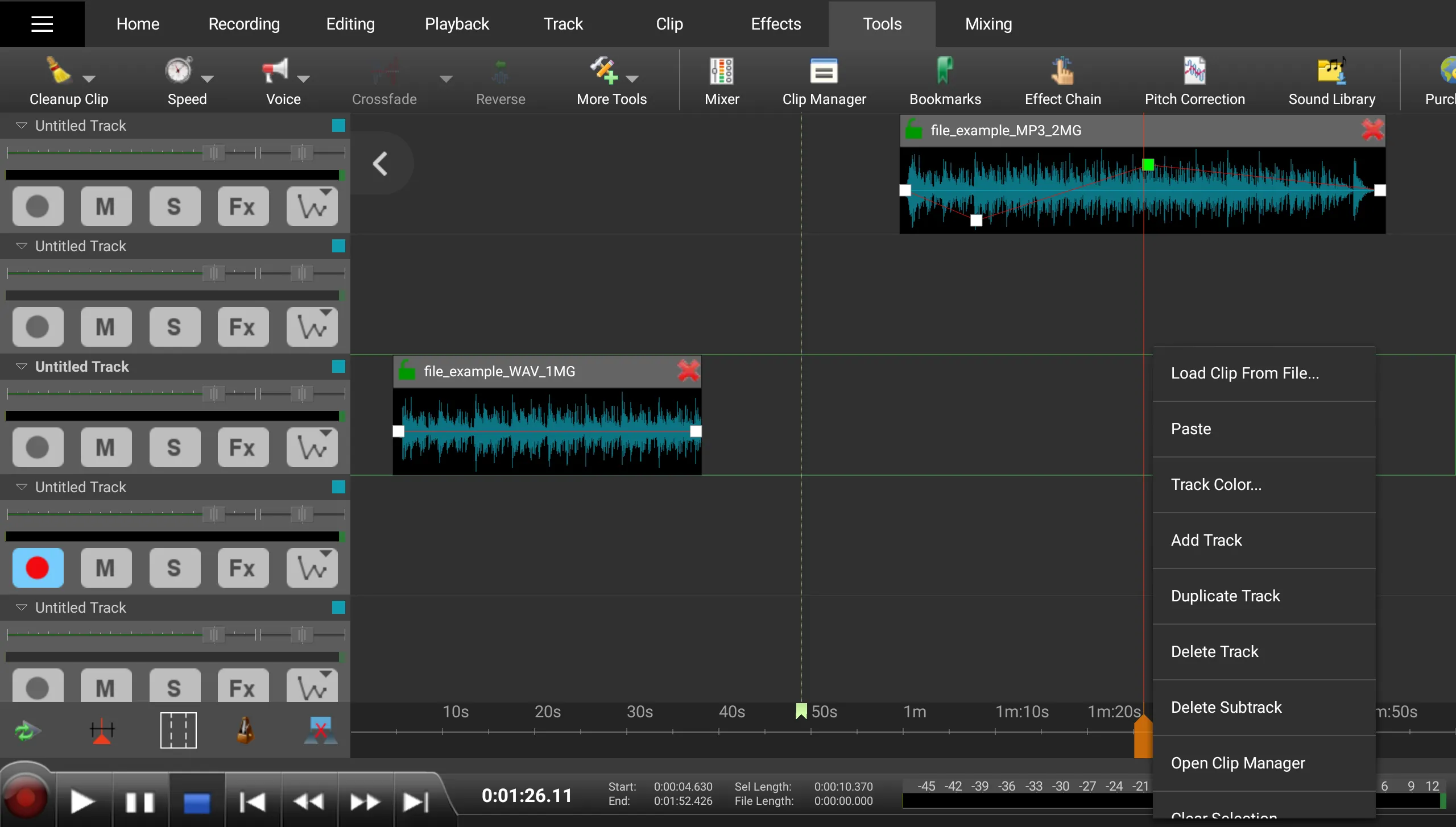 MixPad Multitrack Mixer | Indus Appstore | Screenshot