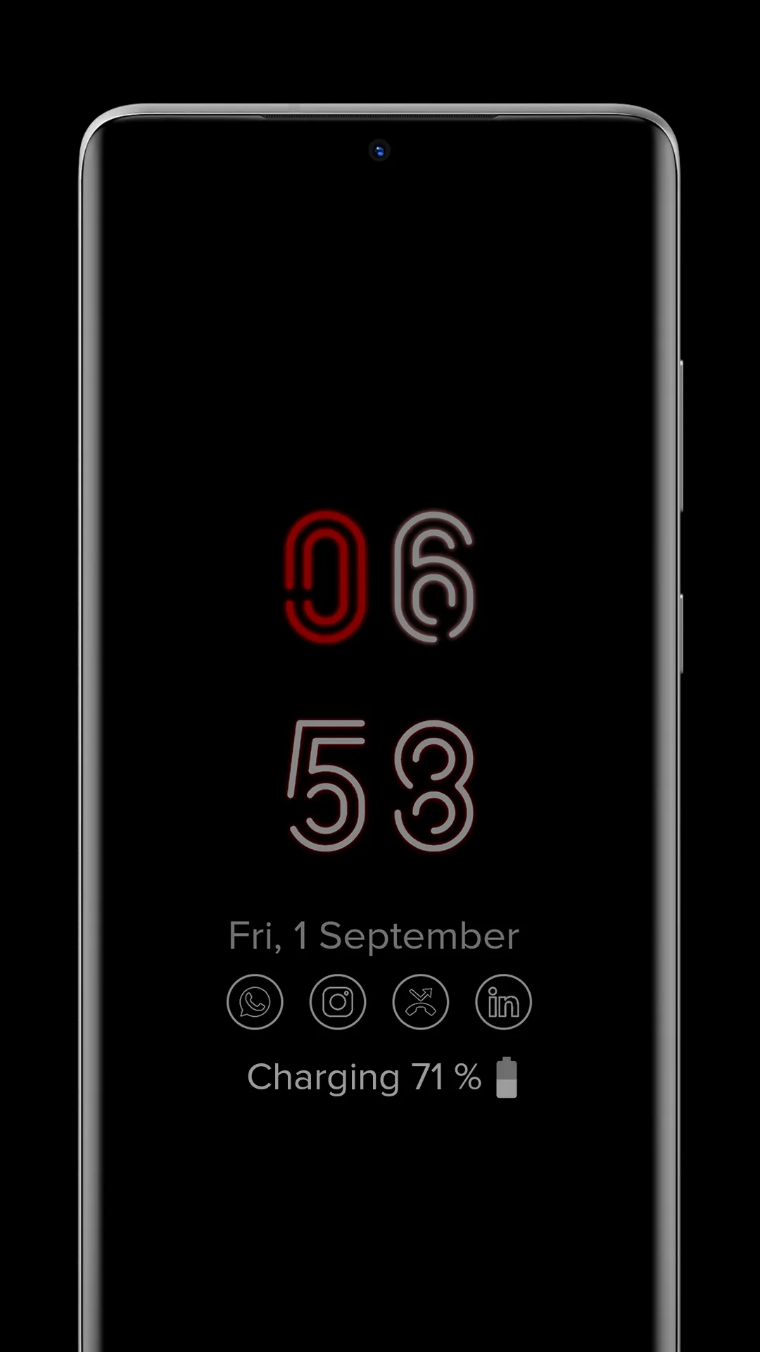 Always on Display Amoled Clock | Indus Appstore | Screenshot