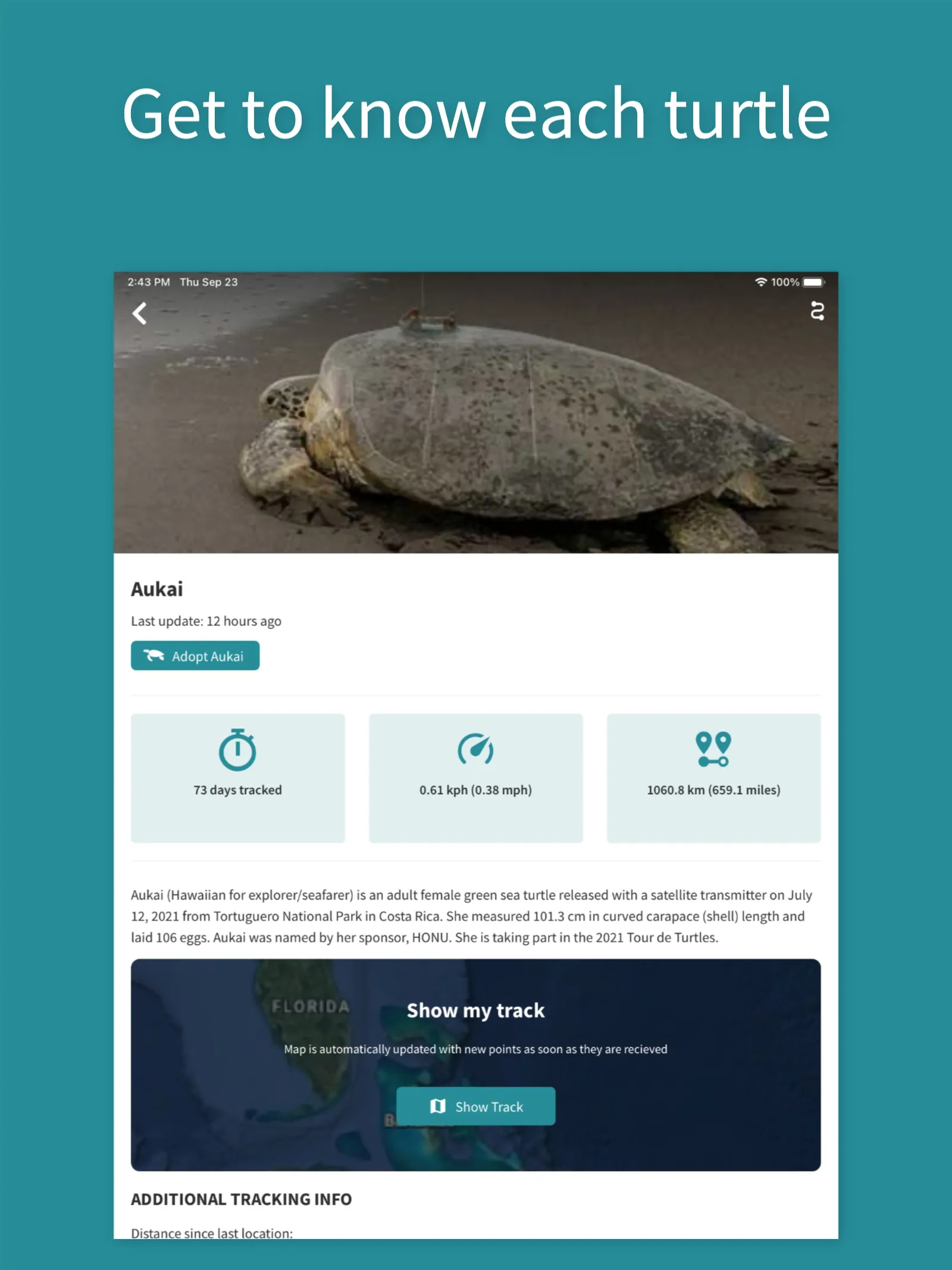 STC Turtle Tracker | Indus Appstore | Screenshot