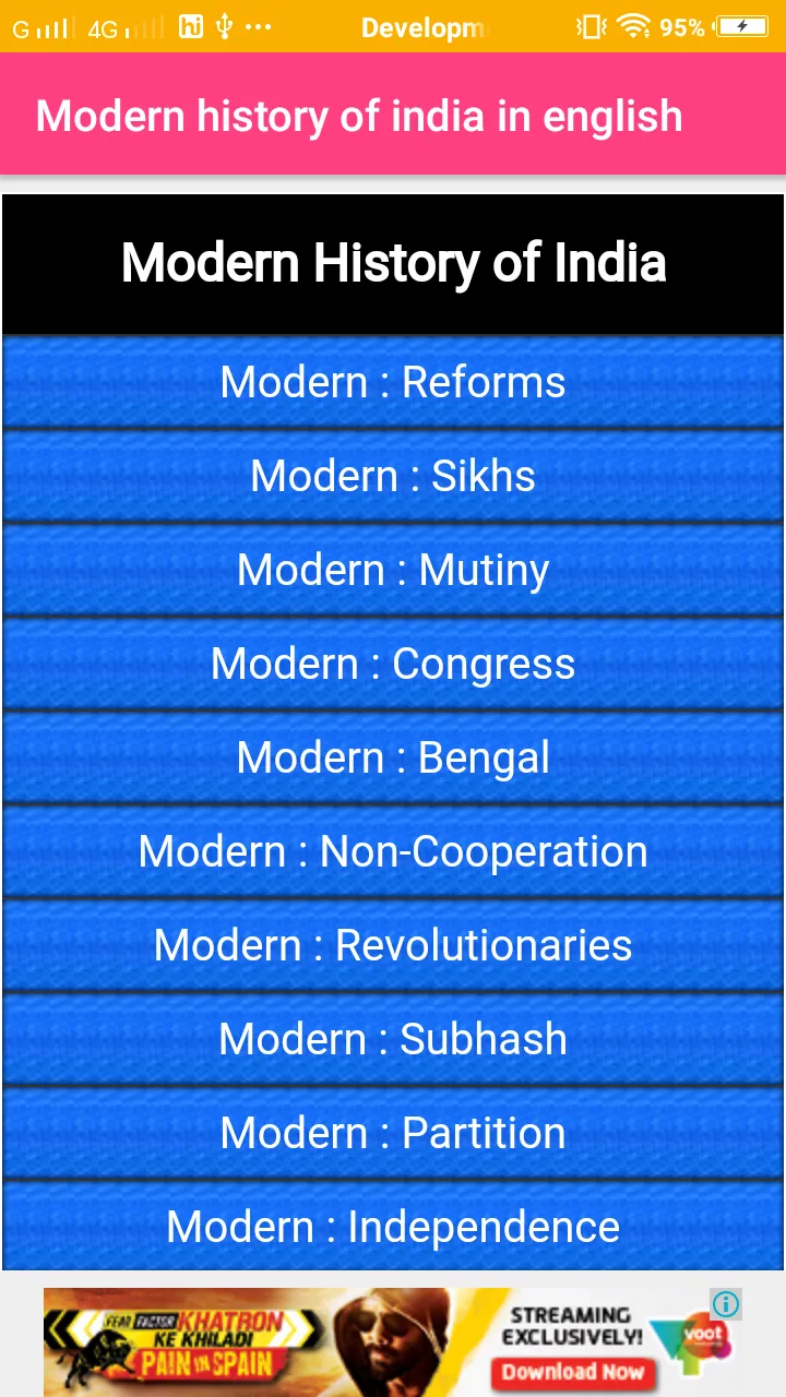 Modern history of india | Indus Appstore | Screenshot