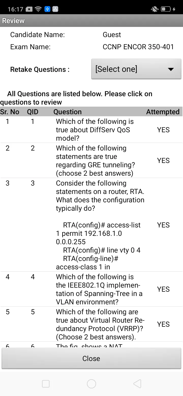 SimEx Practice Test CCNP ENCOR | Indus Appstore | Screenshot