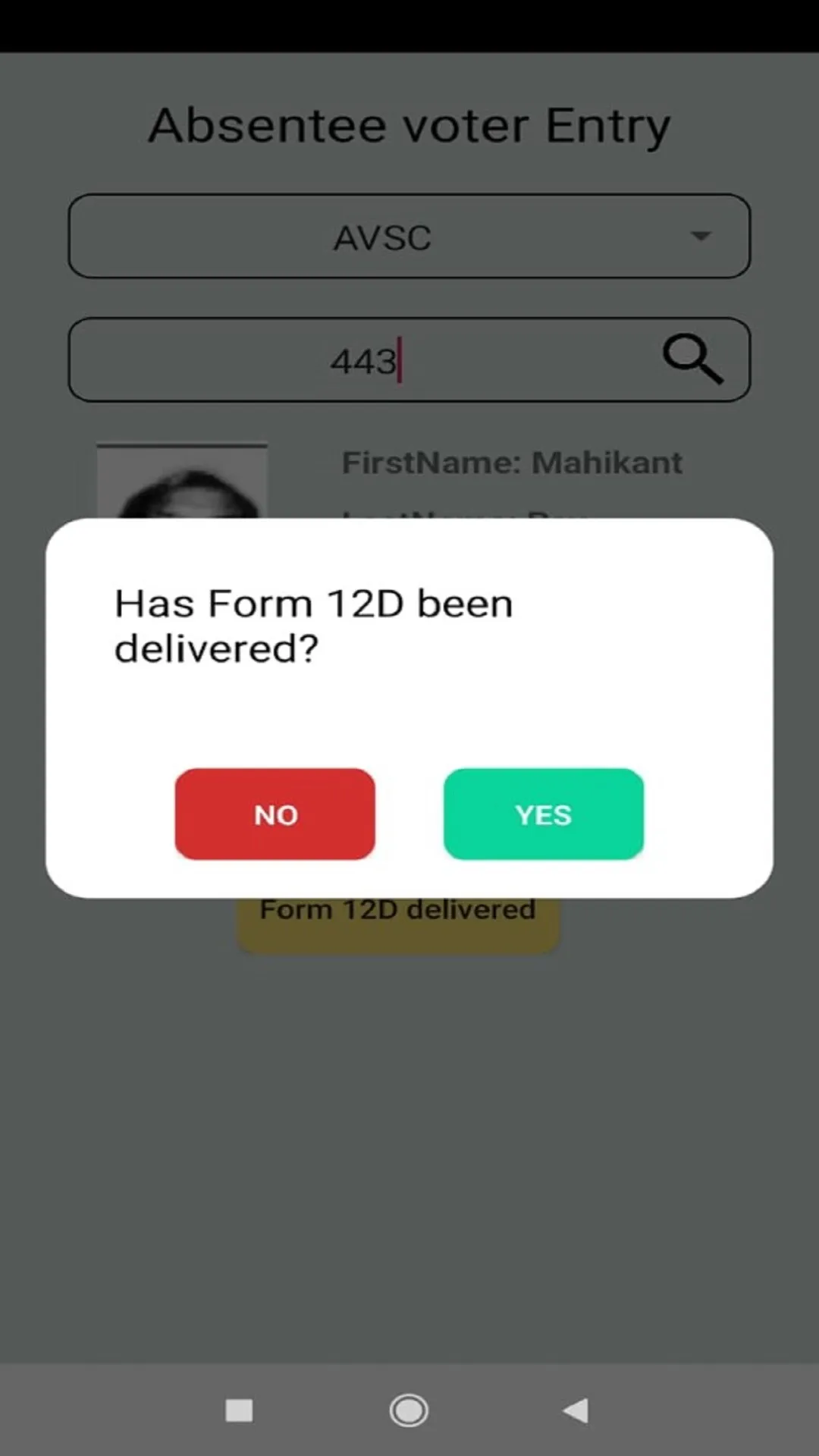 Absentee Voters App | Indus Appstore | Screenshot