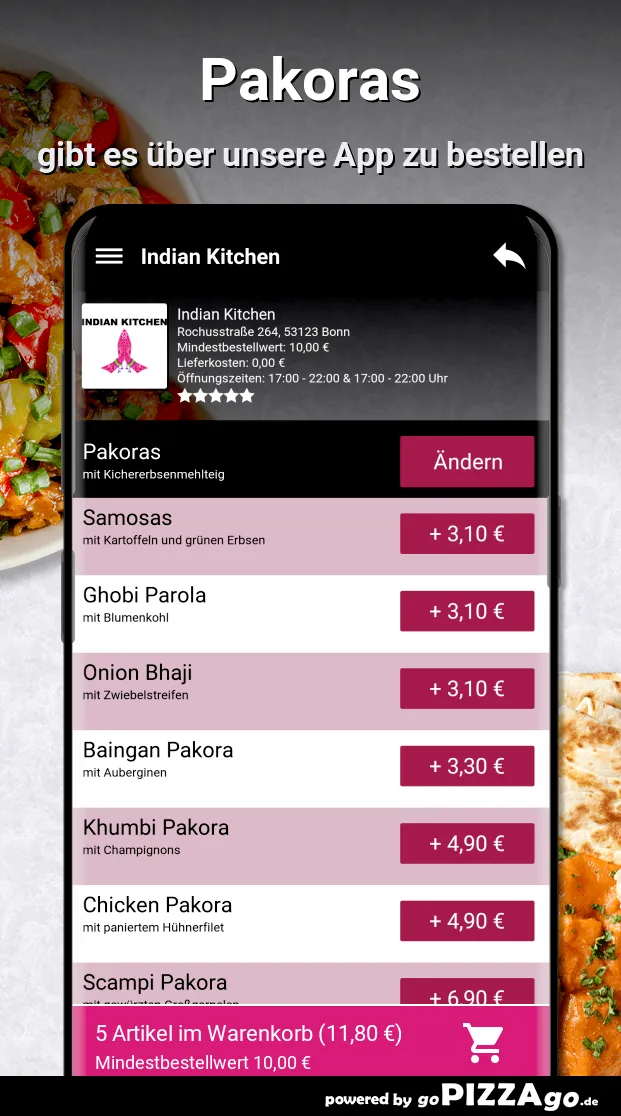 Indian Kitchen Bonn | Indus Appstore | Screenshot