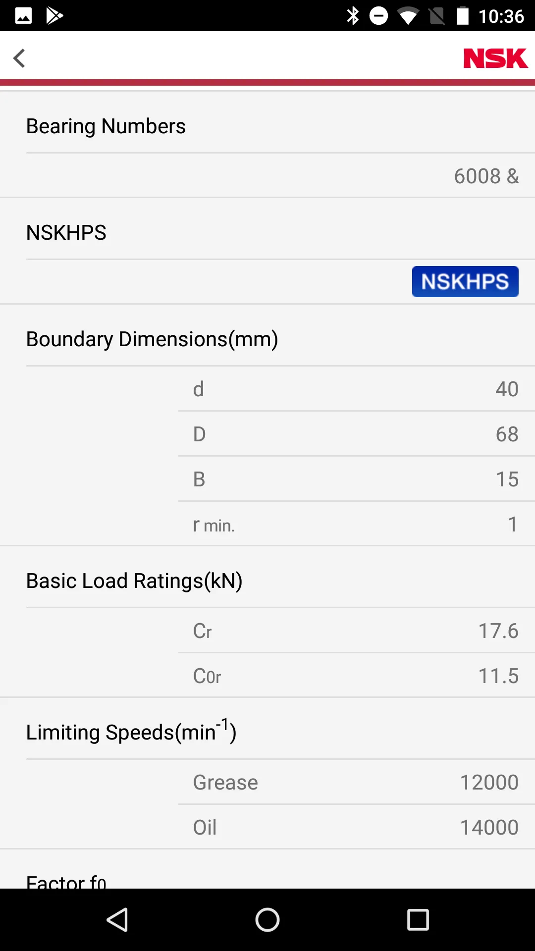 NSK Online Catalog (Bearings) | Indus Appstore | Screenshot