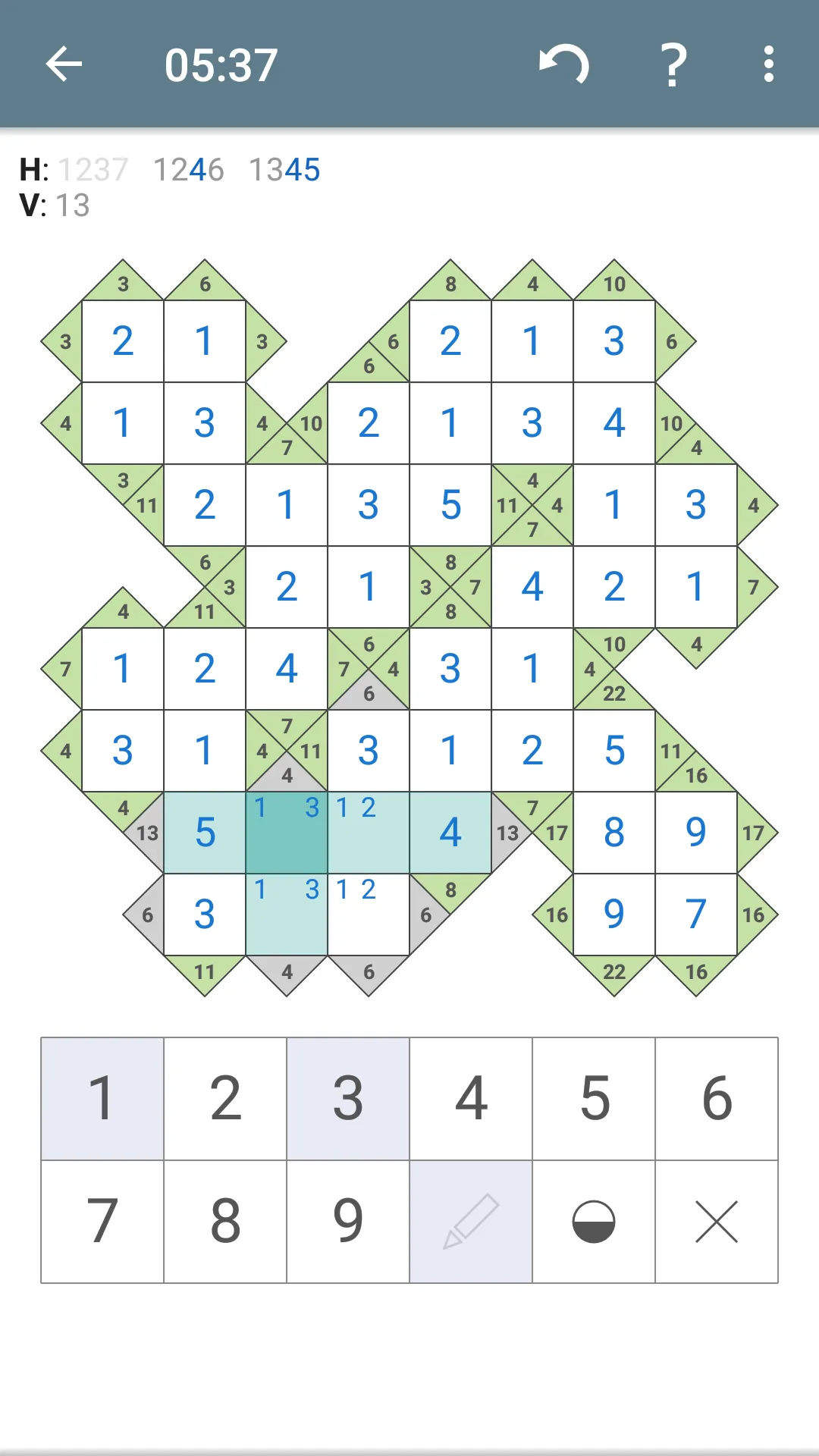 Kakuro (Cross Sums) | Indus Appstore | Screenshot