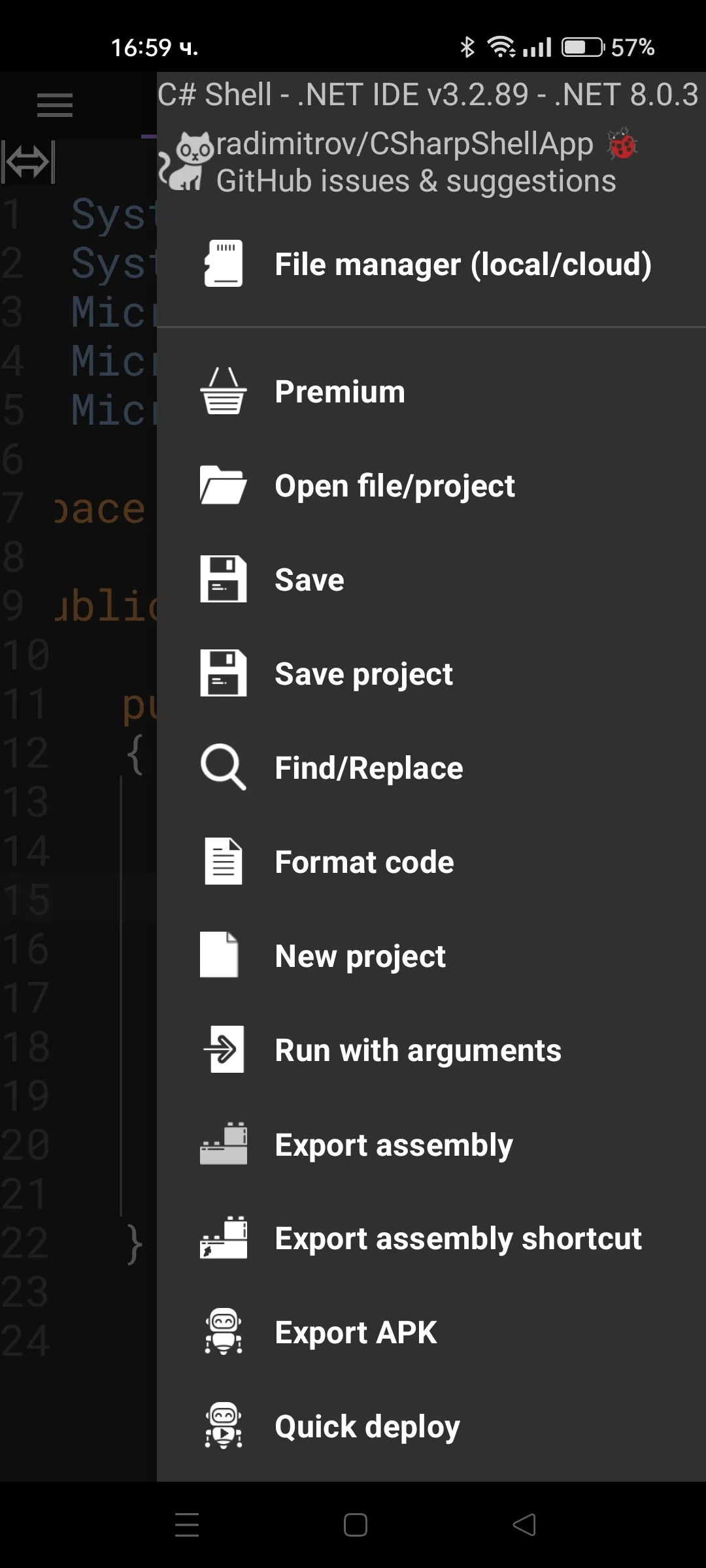 C# Shell .NET IDE | Indus Appstore | Screenshot