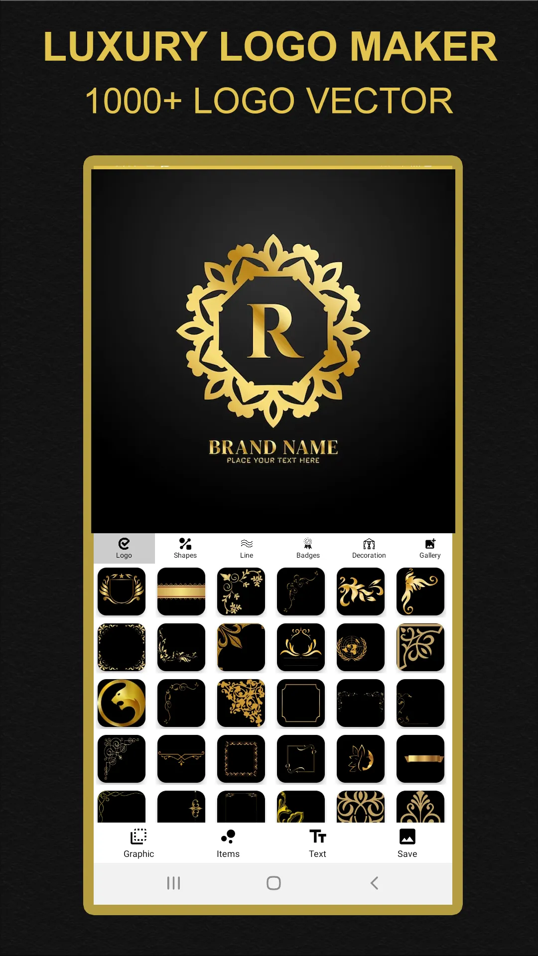 Luxury Logo Maker Royal Design | Indus Appstore | Screenshot