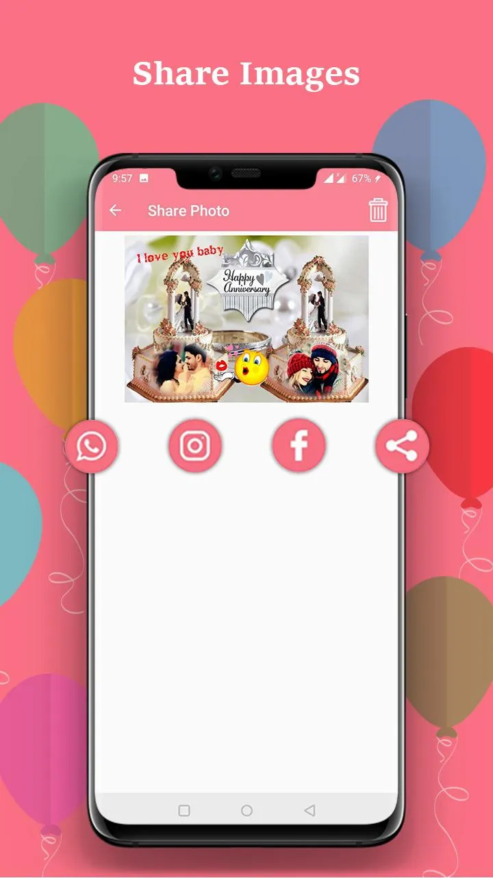 Anniversary Cake Photo Frame | Indus Appstore | Screenshot