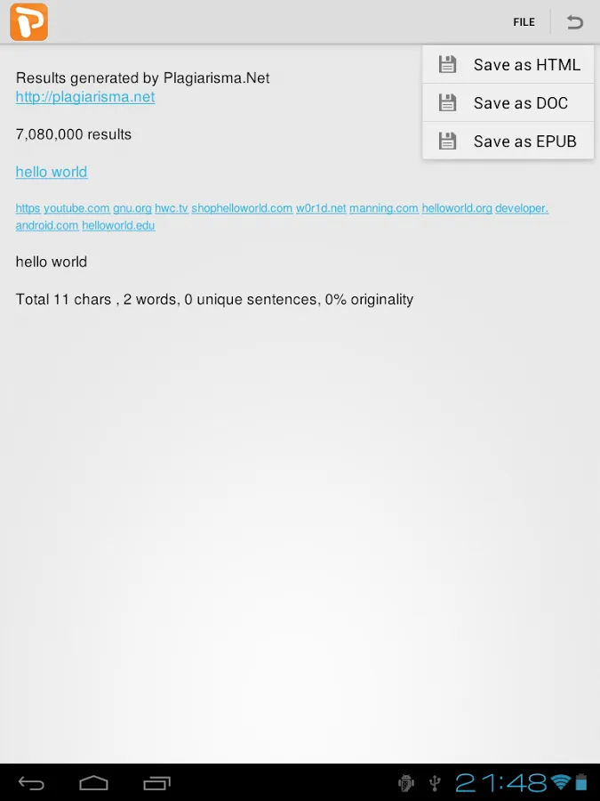 Plagiarism Checker | Indus Appstore | Screenshot