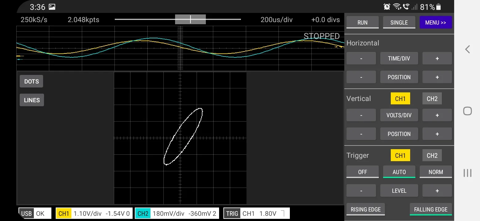 Scoppy - Oscilloscope | Indus Appstore | Screenshot