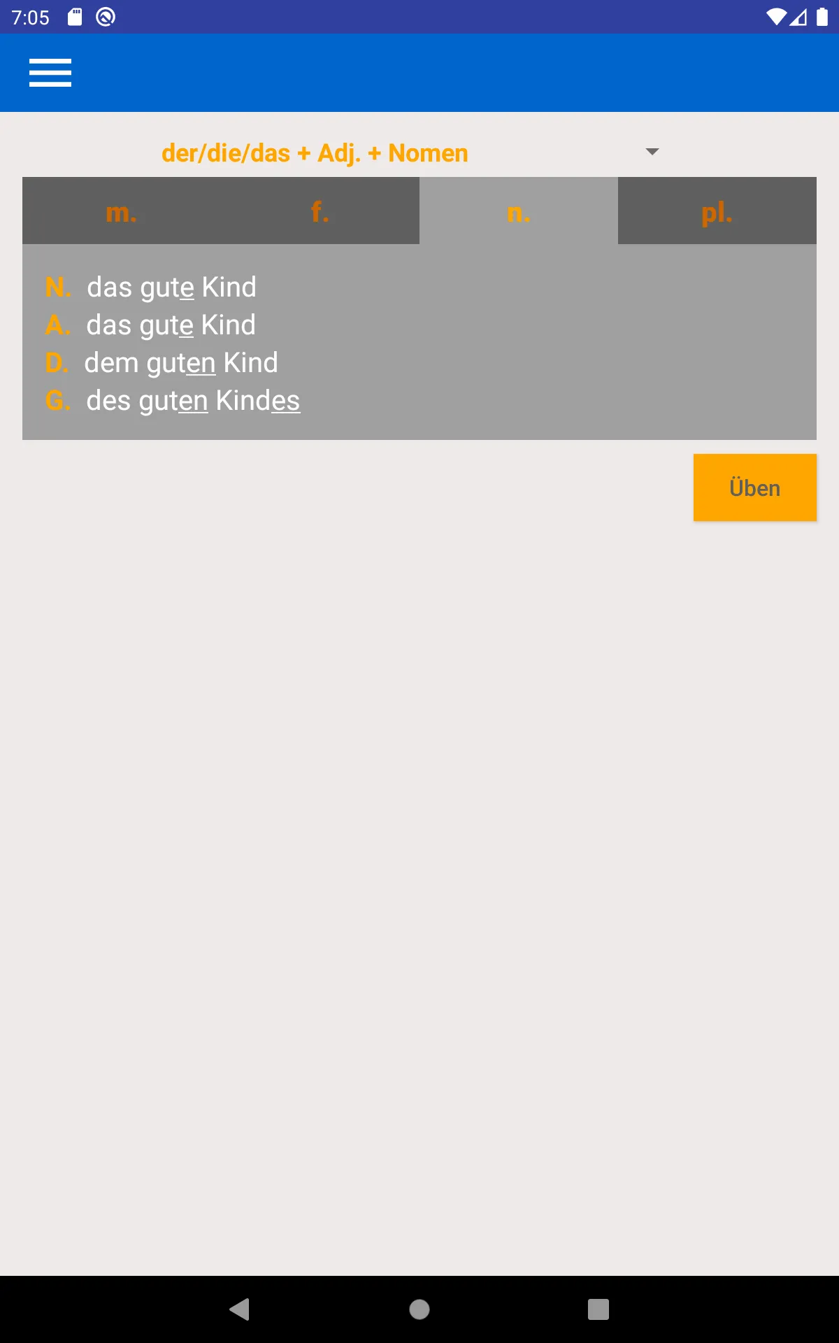 German Adjective Endings | Indus Appstore | Screenshot