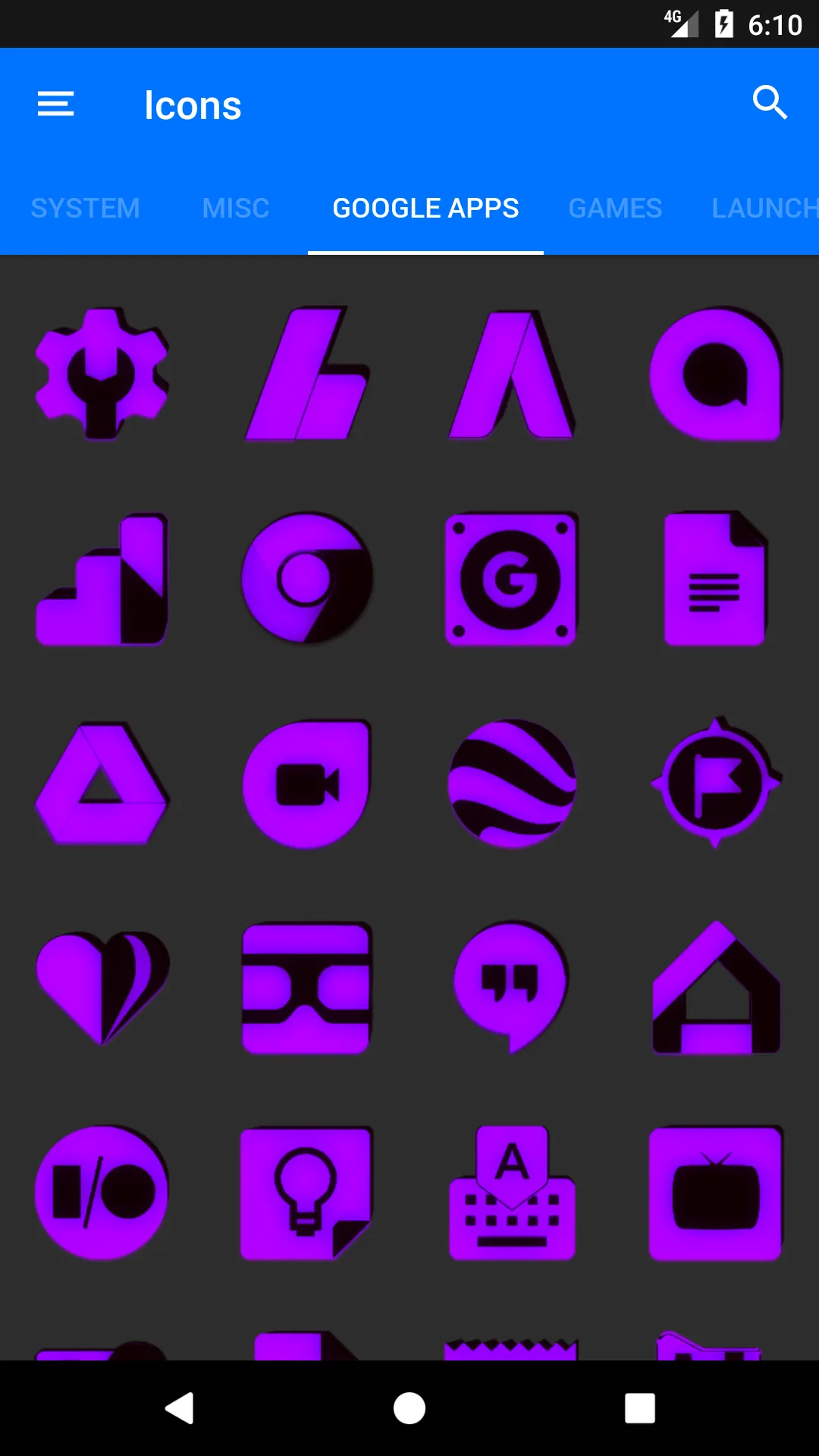 Purple and Black Icon Pack | Indus Appstore | Screenshot