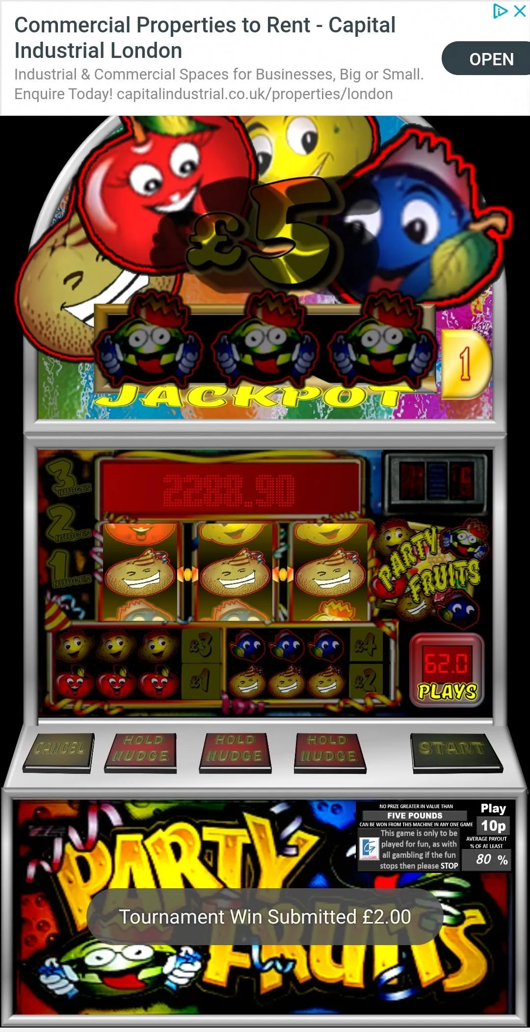 Party Fruits Classic UK Slot | Indus Appstore | Screenshot