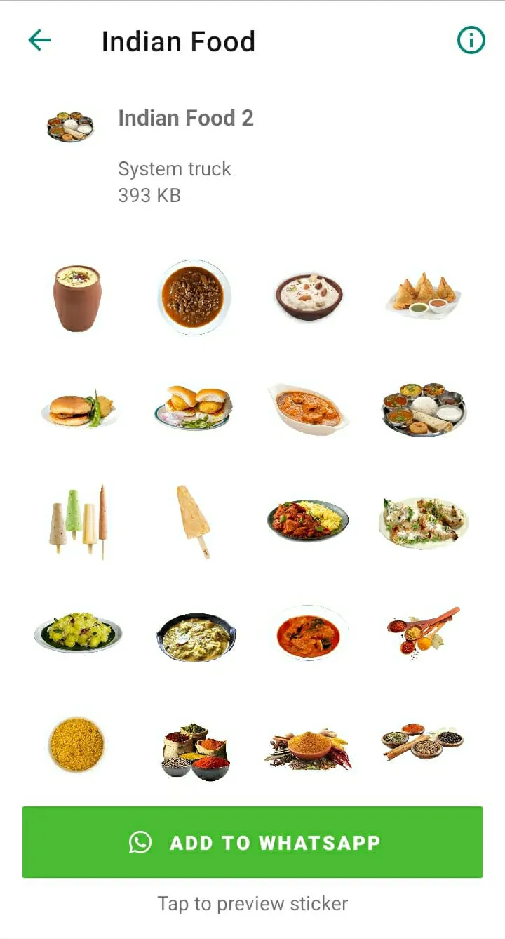 Indian Food Stickers | Indus Appstore | Screenshot