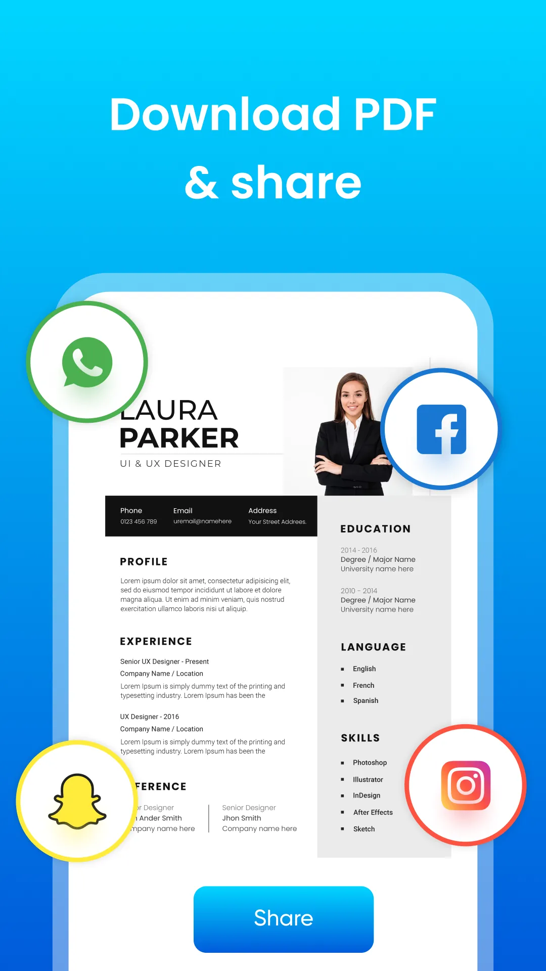 Resume Builder - CV Maker PDF | Indus Appstore | Screenshot