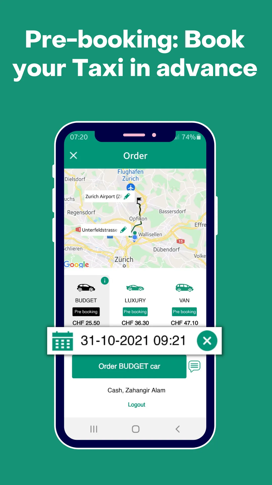 YOURTAXI - Request Taxi 24h | Indus Appstore | Screenshot