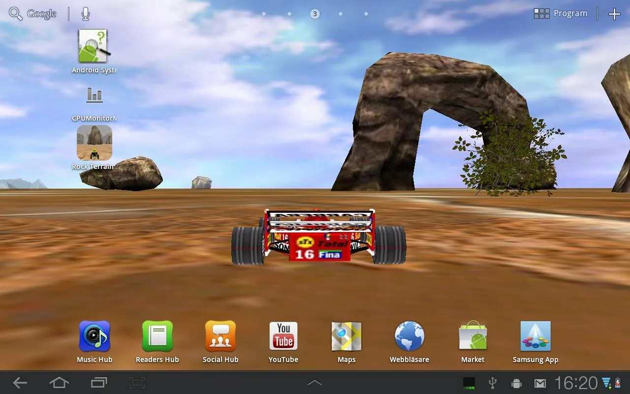 3D Car Racing Rocky Landscape | Indus Appstore | Screenshot