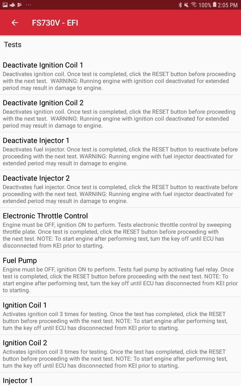 Kawasaki Diagnostic Tool | Indus Appstore | Screenshot