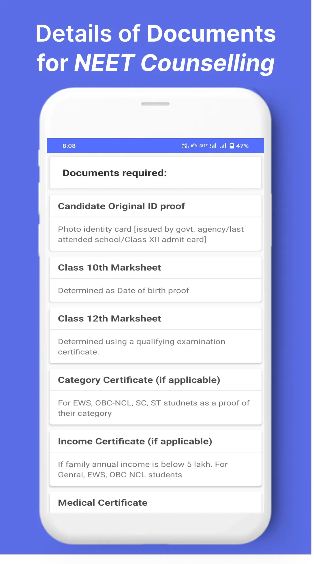 NEET Counselling 2024 | Indus Appstore | Screenshot