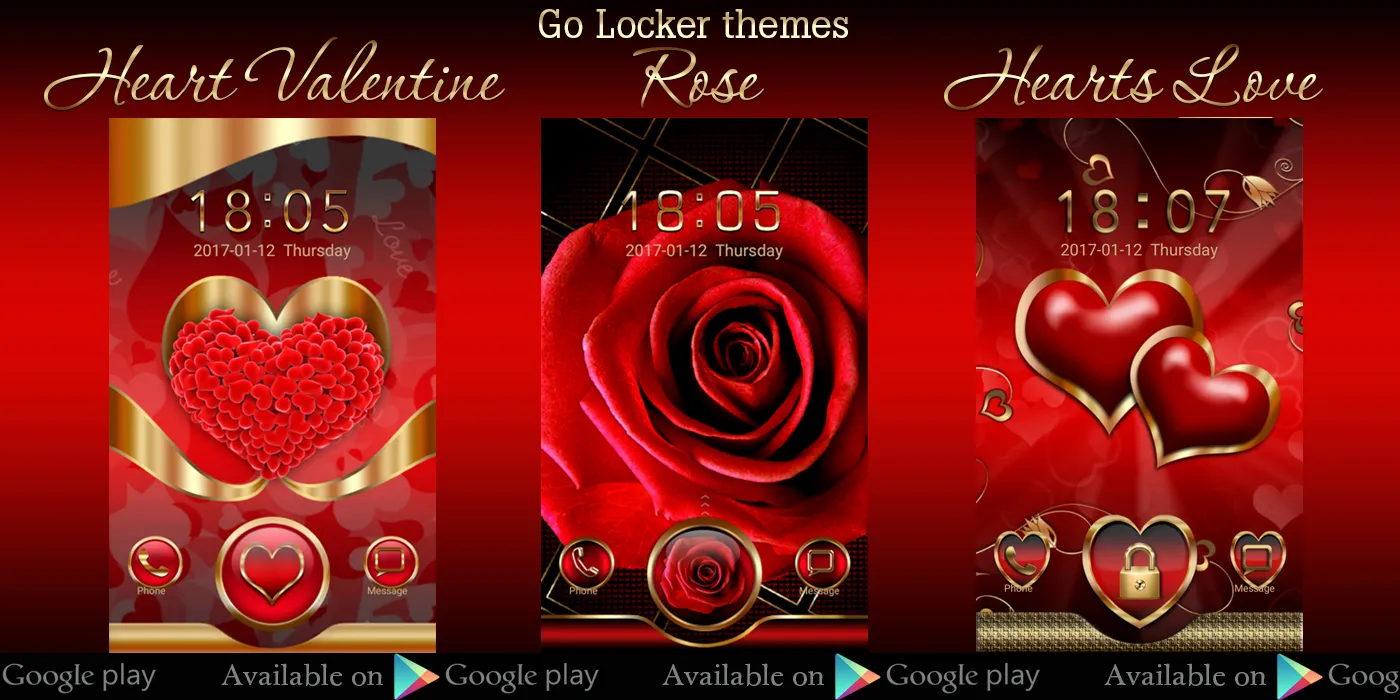 Hearts Love Go Locker theme | Indus Appstore | Screenshot