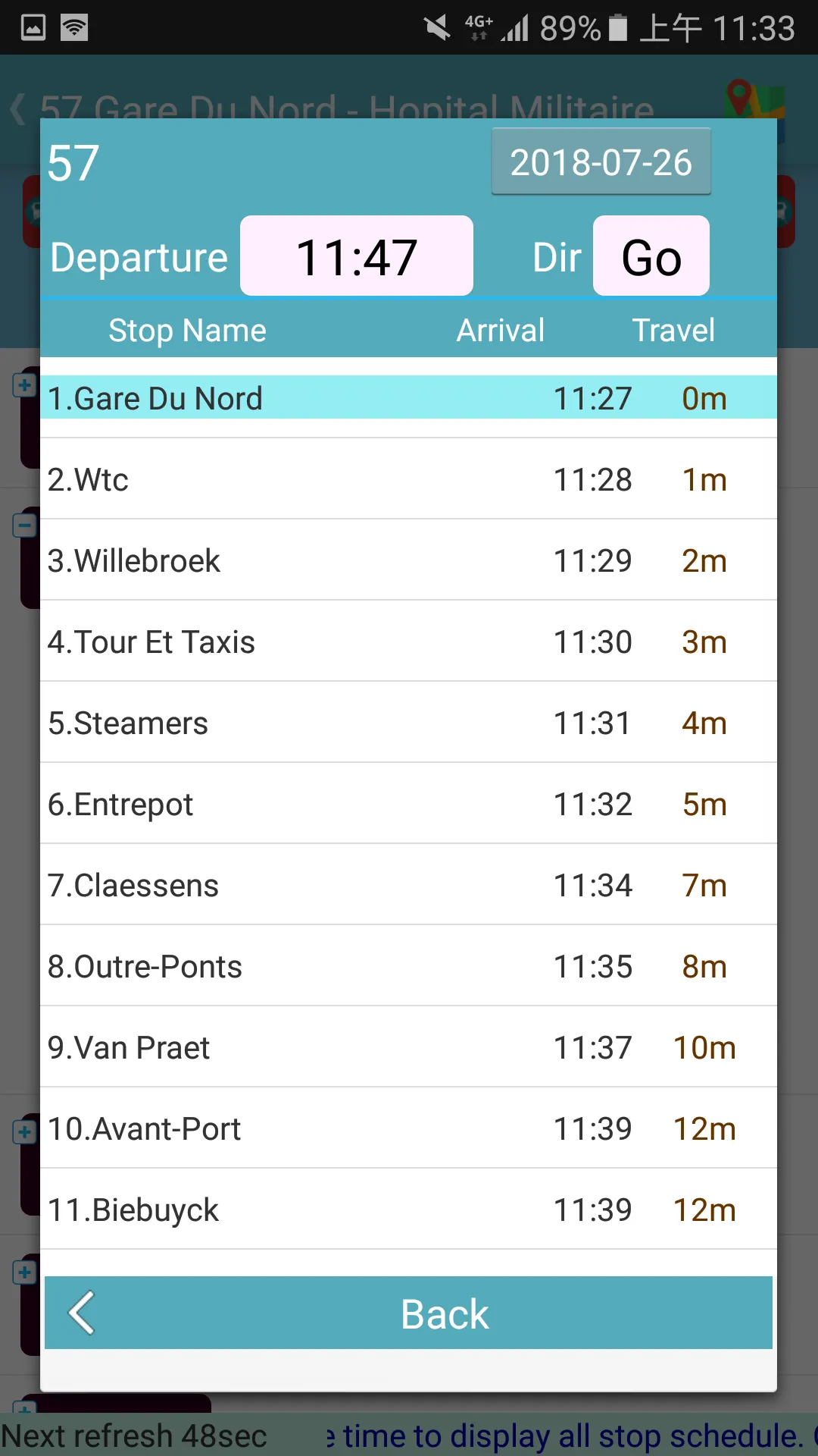 Brussels Realtime Bus Tracker | Indus Appstore | Screenshot