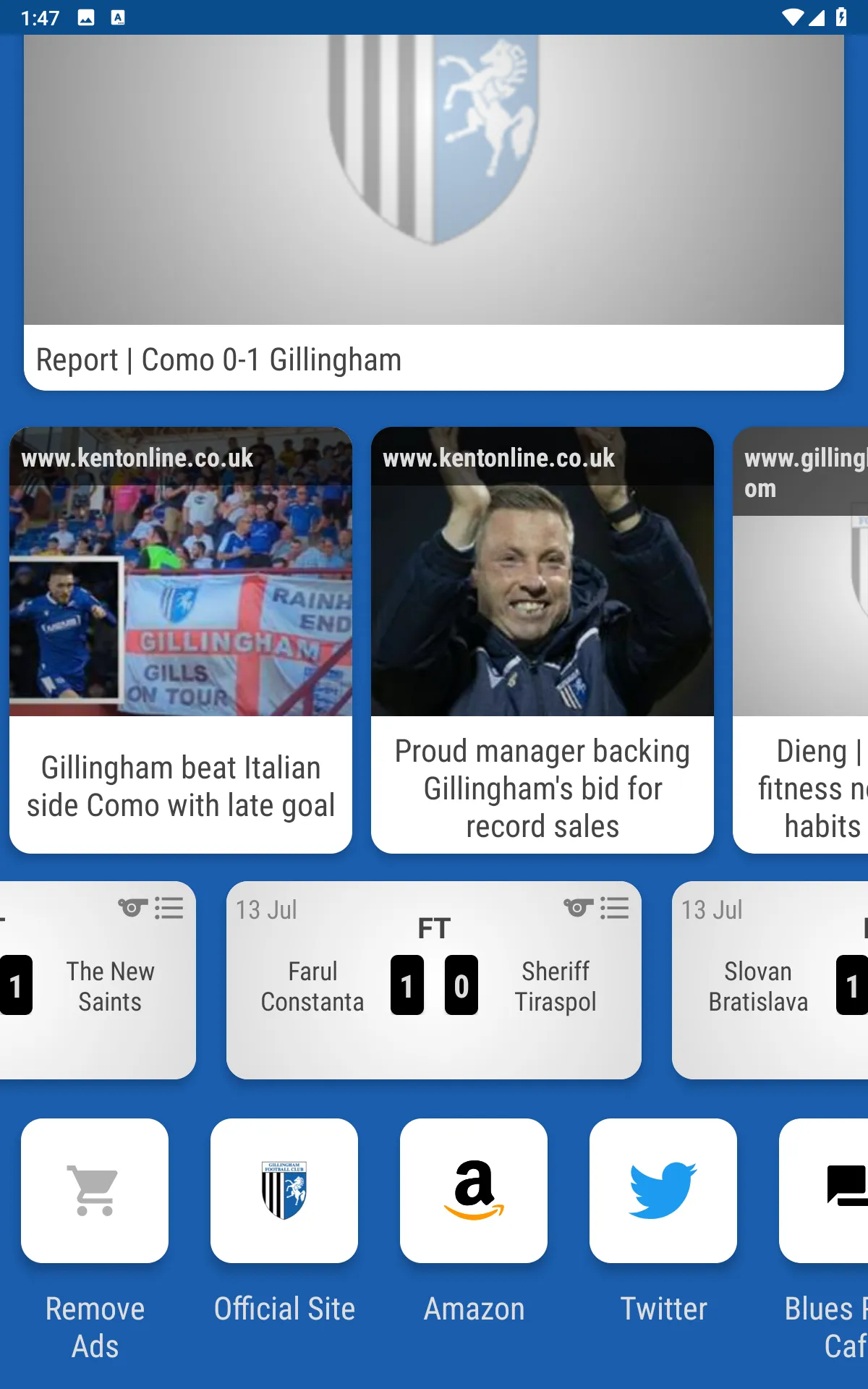 Gillingham FC Fan App | Indus Appstore | Screenshot