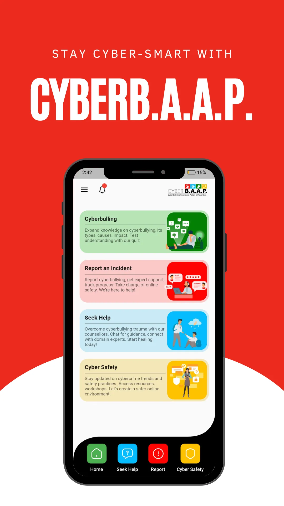 CYBERBAAP: Fight Bullying Now | Indus Appstore | Screenshot