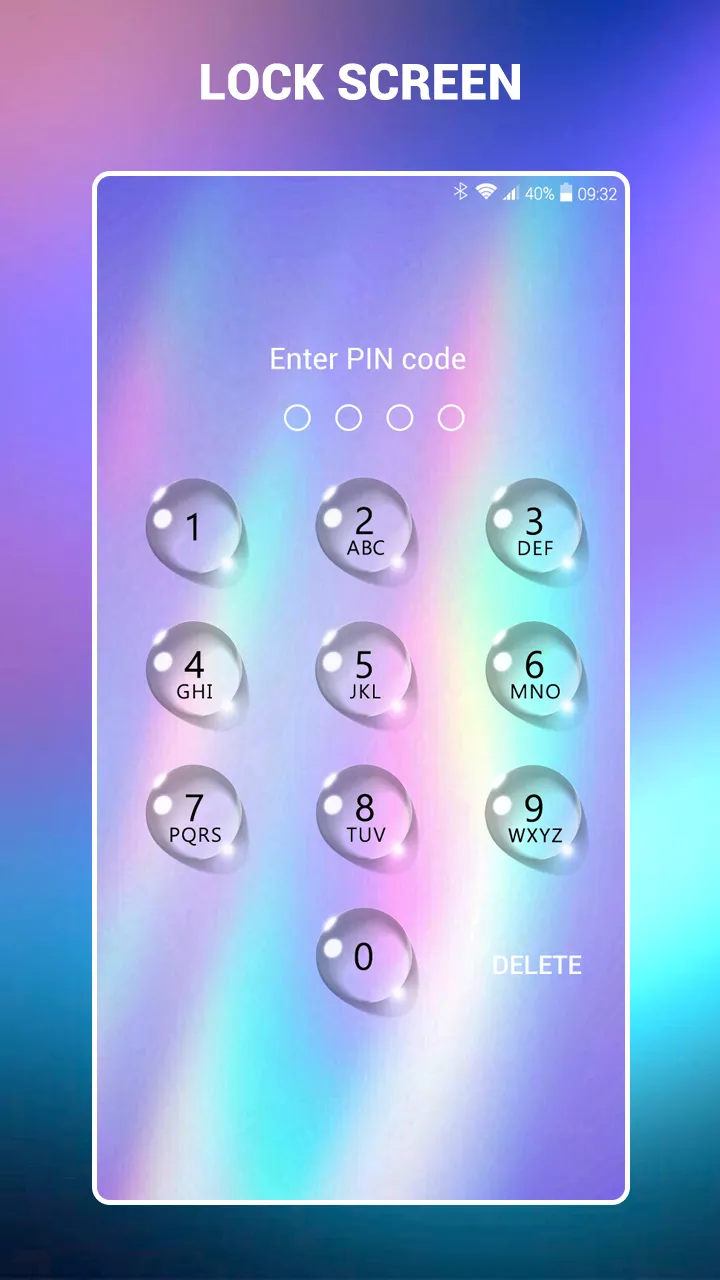 Lock screen - water droplets | Indus Appstore | Screenshot