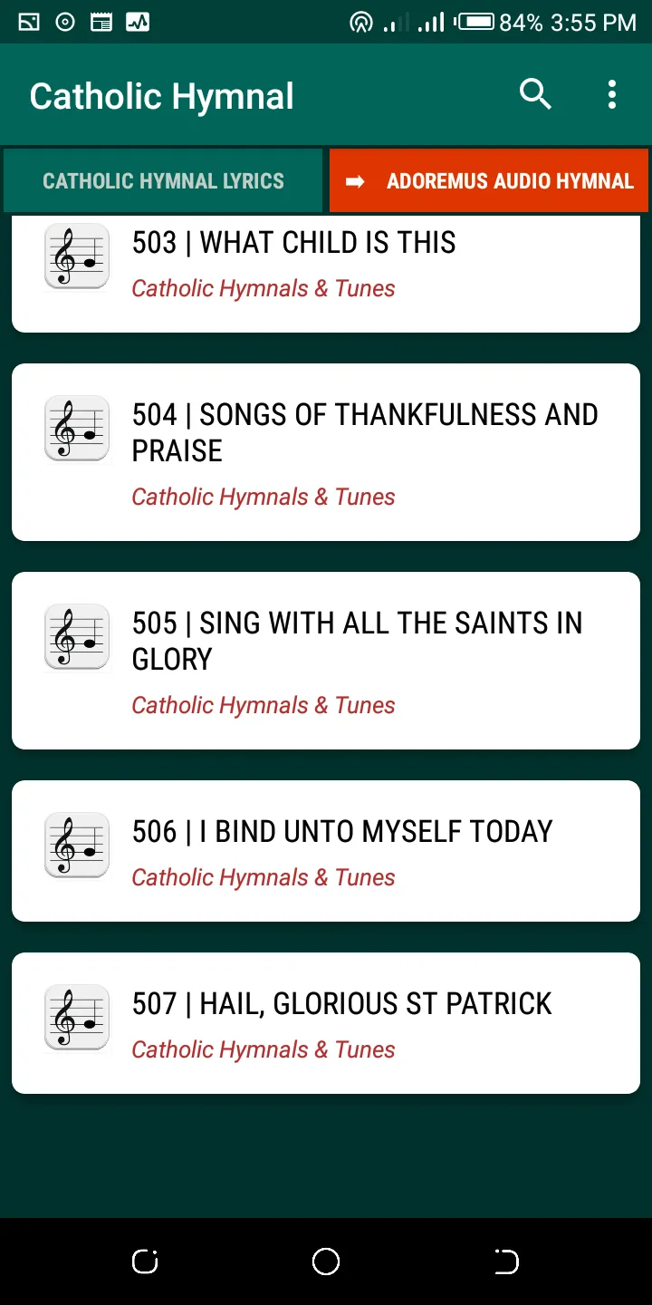 Catholic Hymnal | Indus Appstore | Screenshot