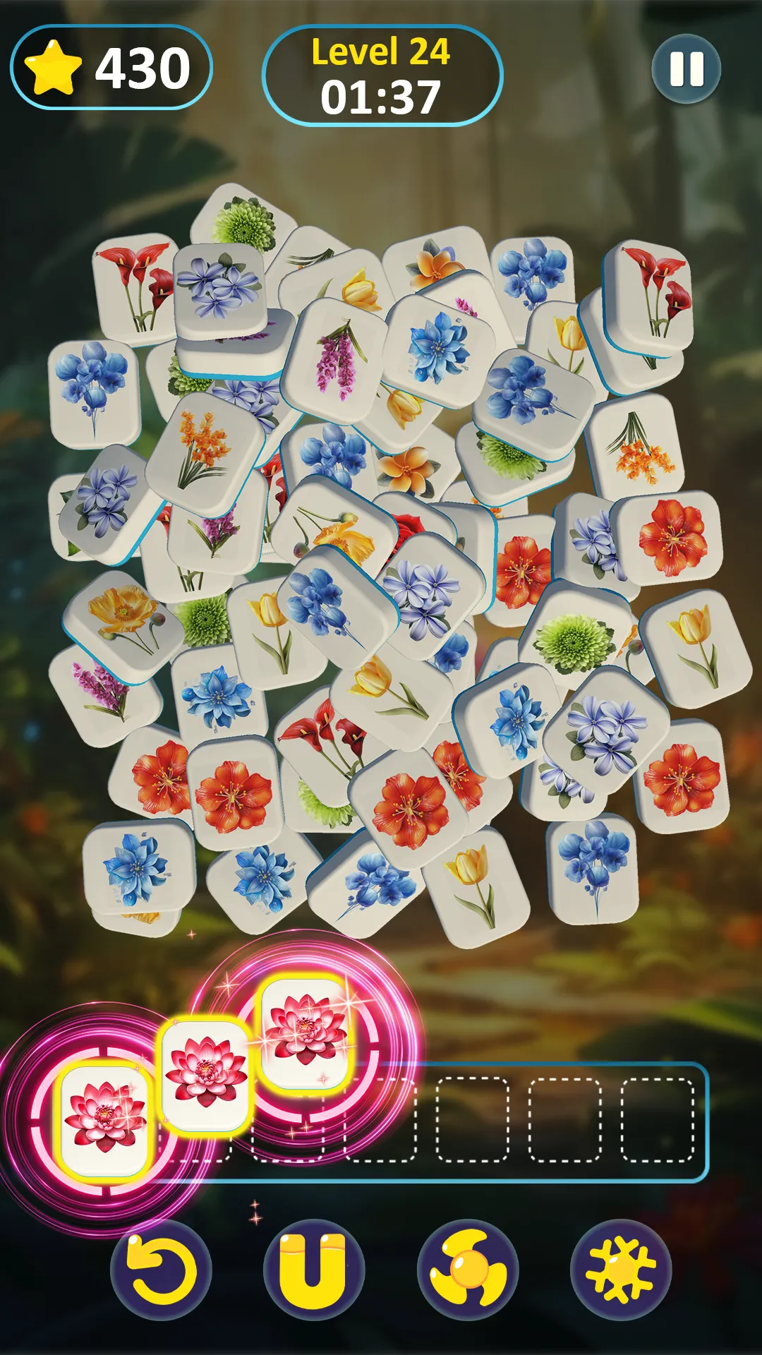 Mystical Flower - Match Tiles | Indus Appstore | Screenshot