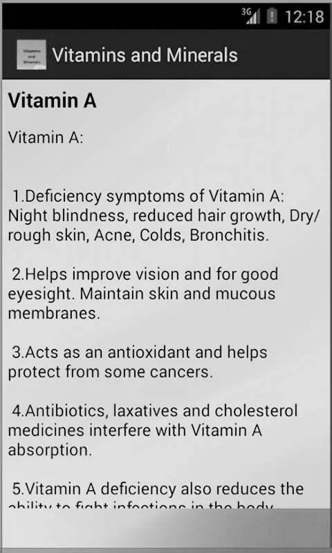 Vitamins and Minerals | Indus Appstore | Screenshot