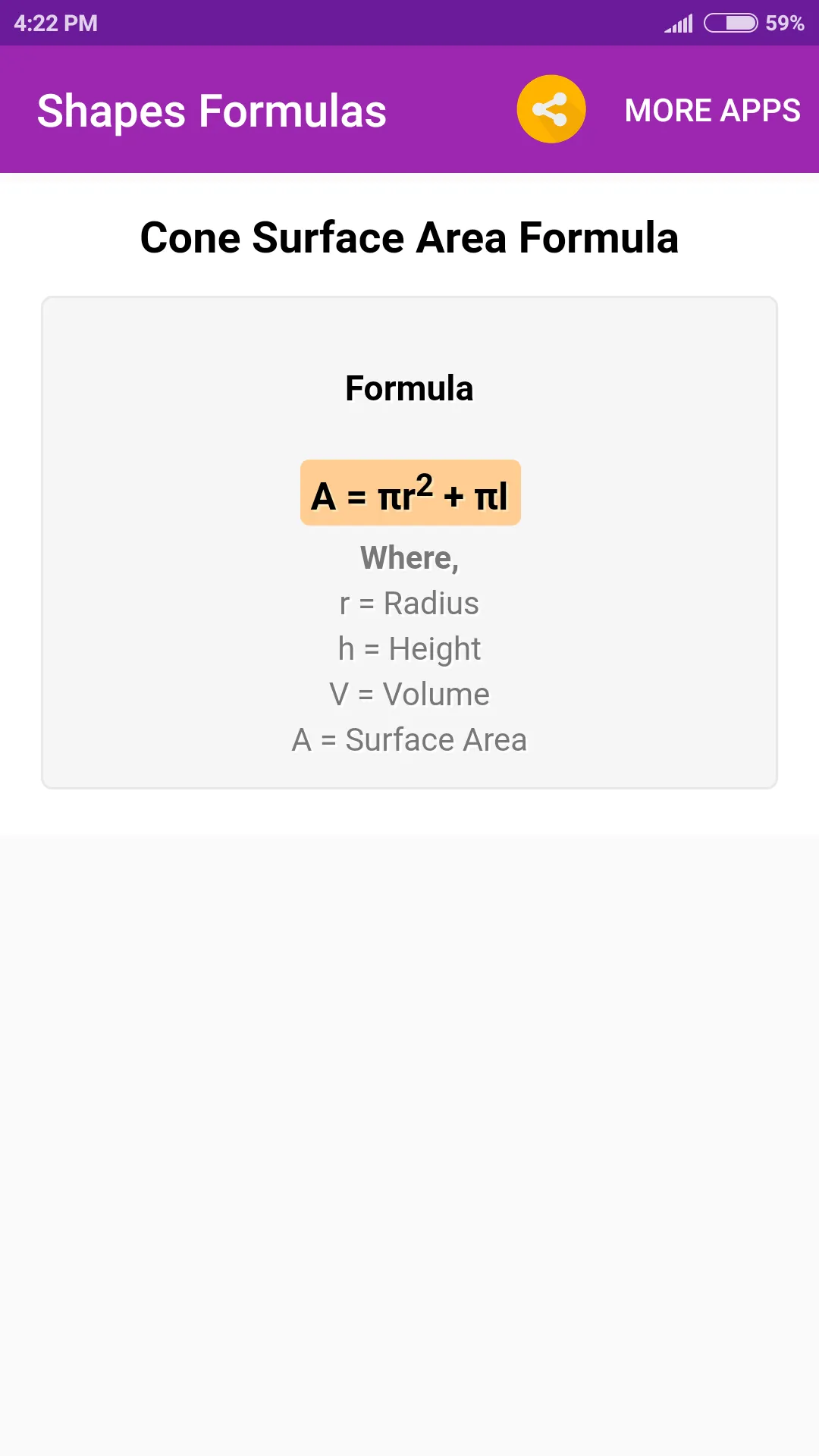 Shapes Formulas | Indus Appstore | Screenshot