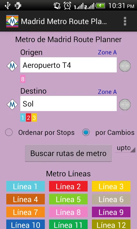 Madrid Metro Route Planner | Indus Appstore | Screenshot