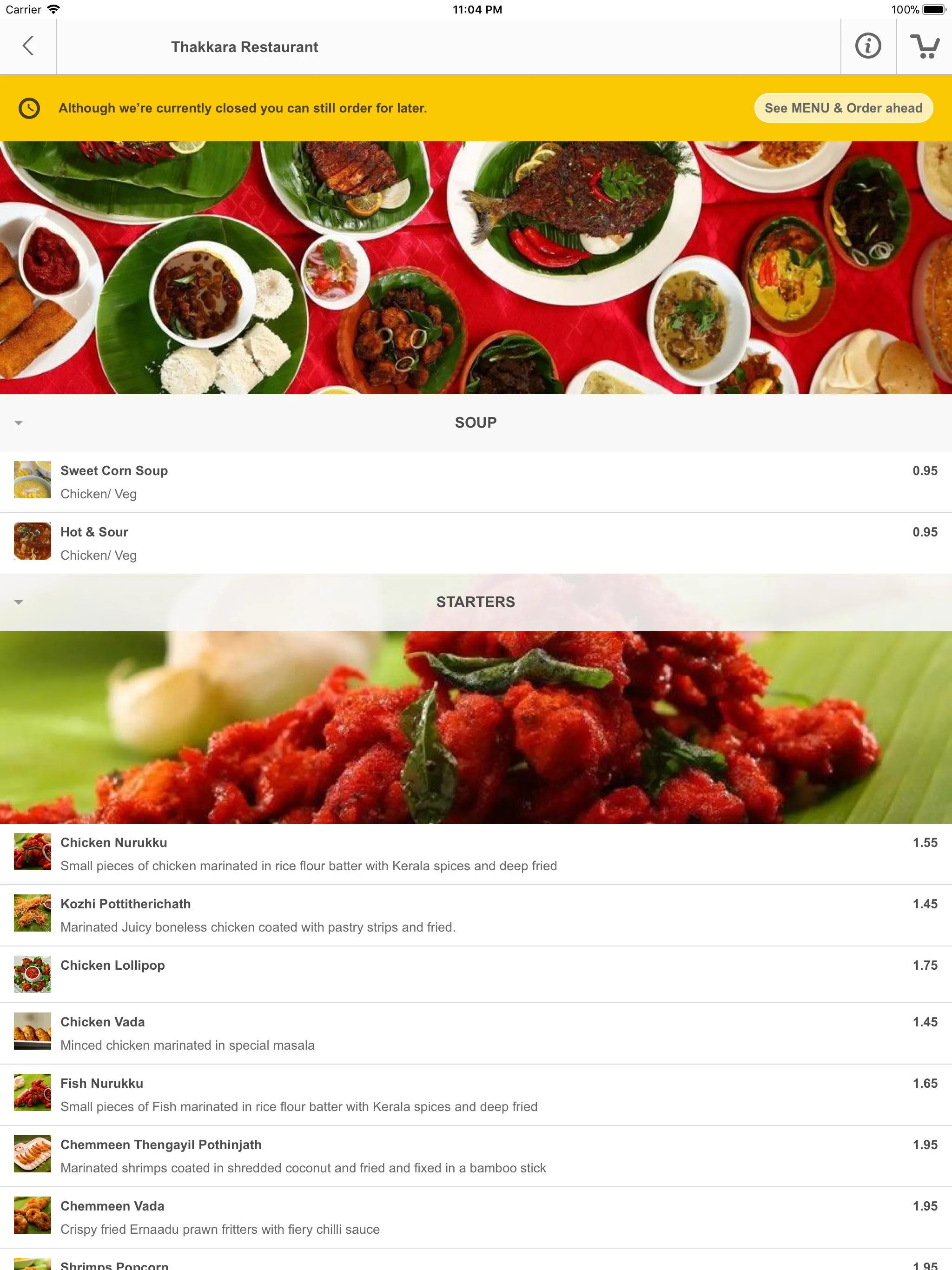 Thakkara Restaurant Kuwait | Indus Appstore | Screenshot