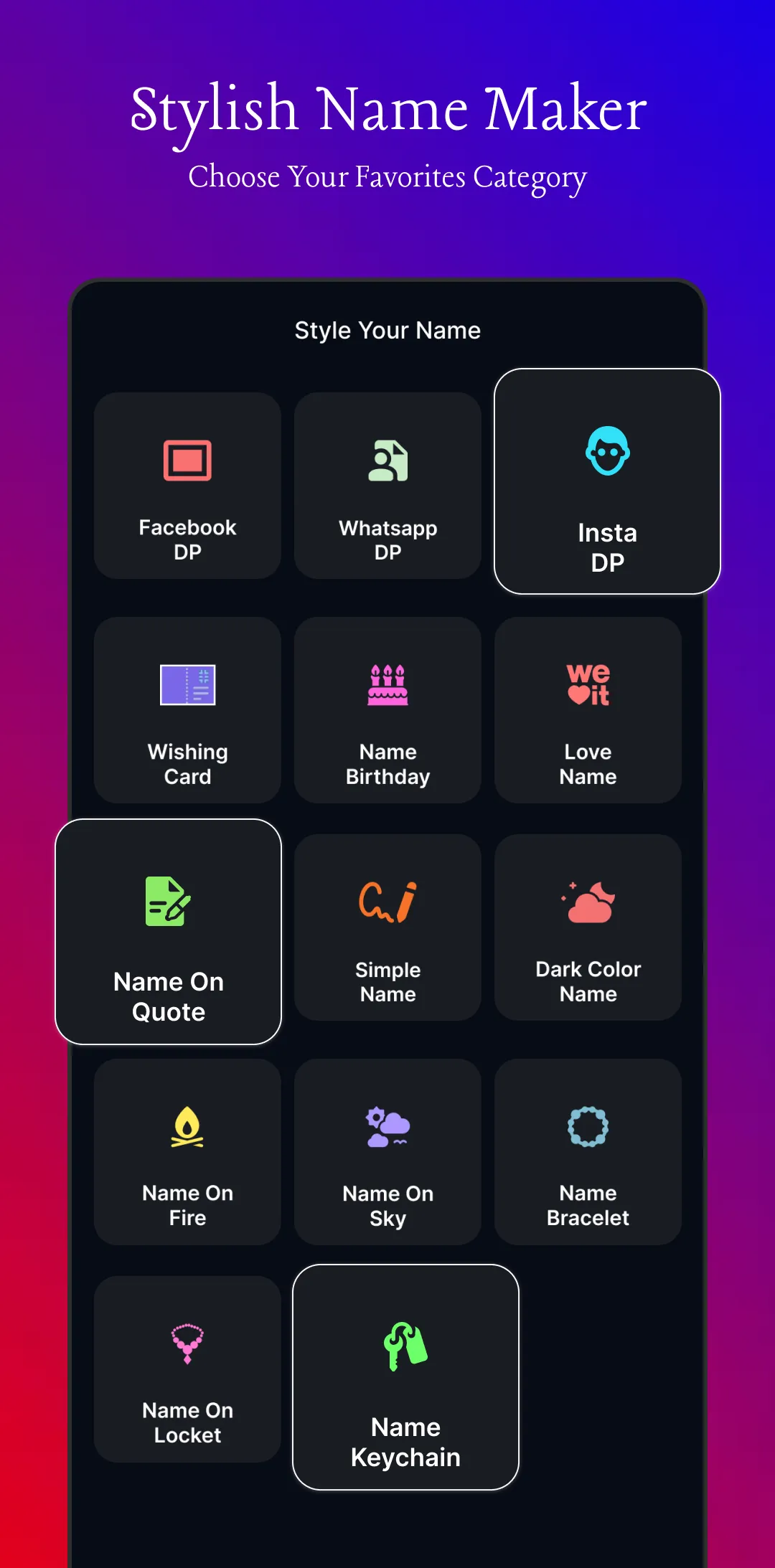 Stylish Name Maker | Indus Appstore | Screenshot