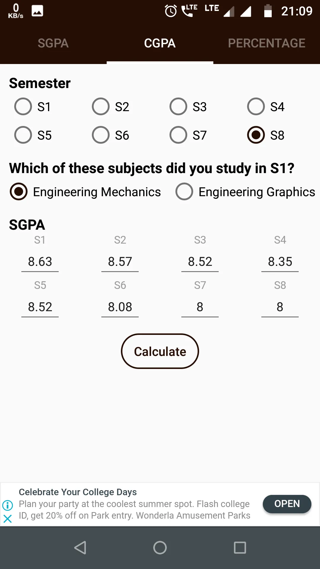 KTU GPA Calculator | Indus Appstore | Screenshot