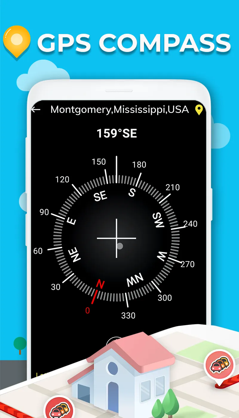 GPS compass map for Android | Indus Appstore | Screenshot