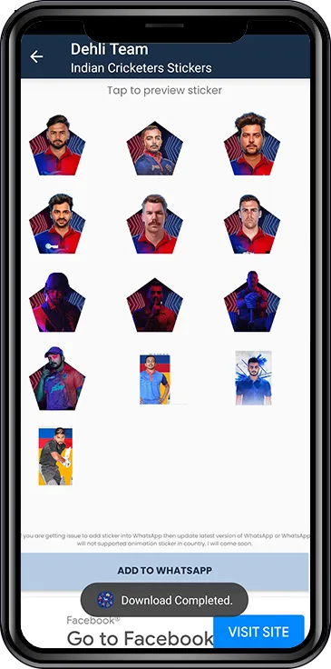 Indian Cricketer Sticker 2023 | Indus Appstore | Screenshot