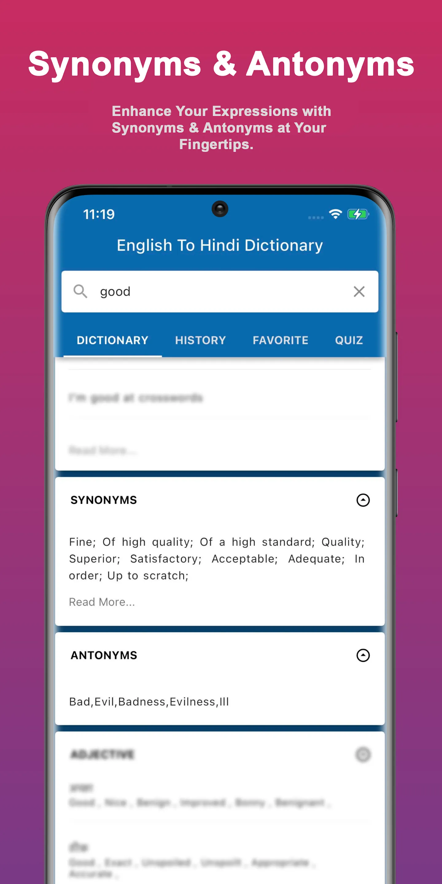 English To Hindi Dictionary | Indus Appstore | Screenshot