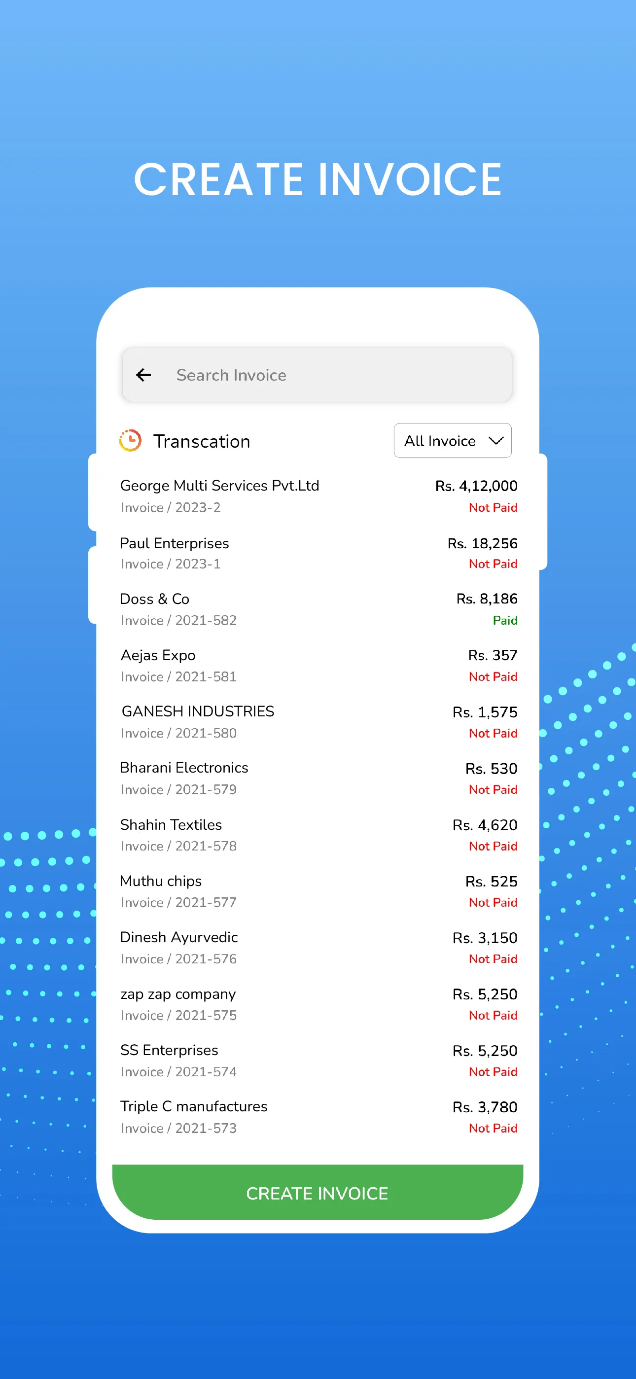 LEDGERS - Send GST Invoice | Indus Appstore | Screenshot