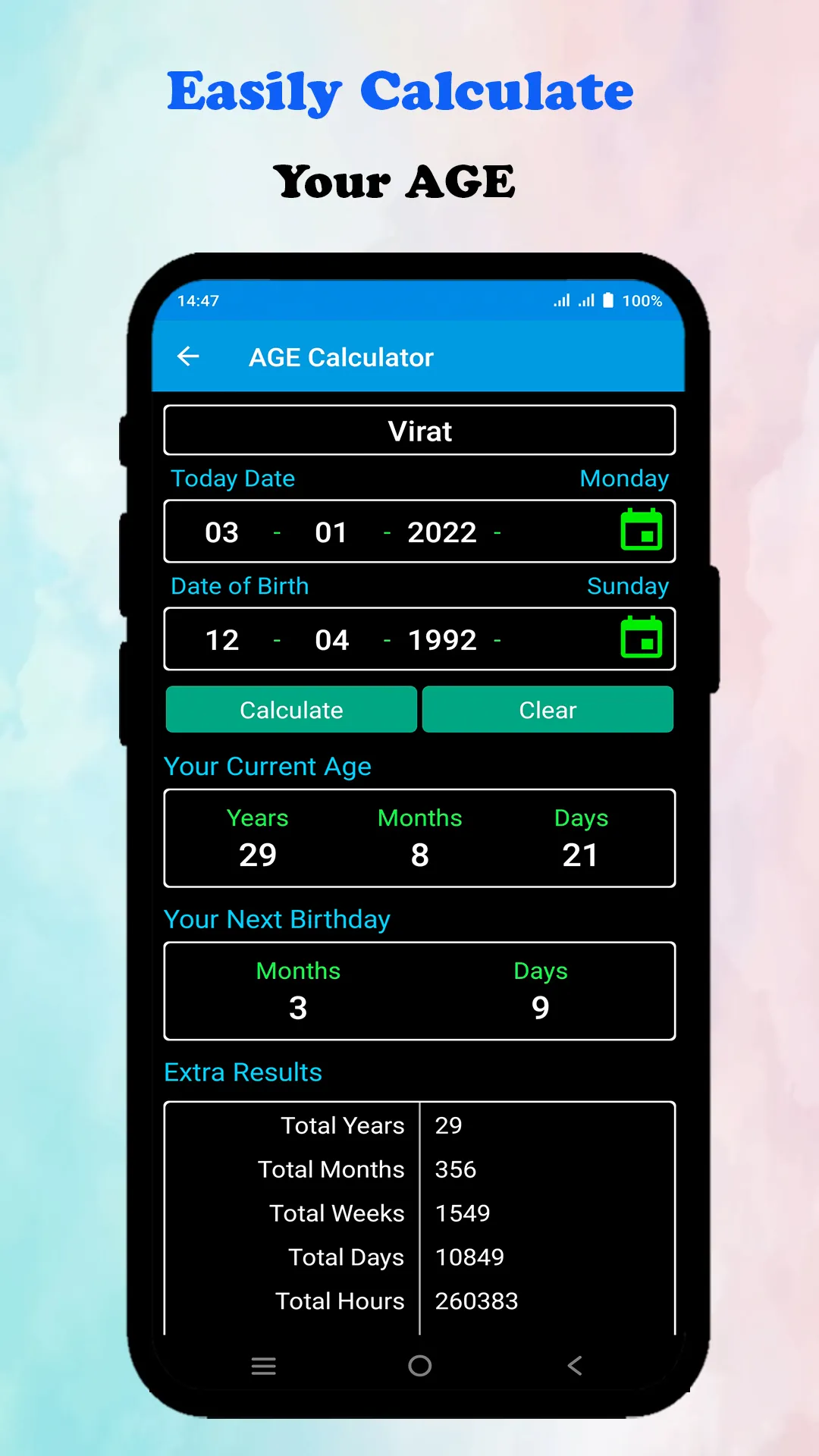 Age Calculator: Date of Birth | Indus Appstore | Screenshot