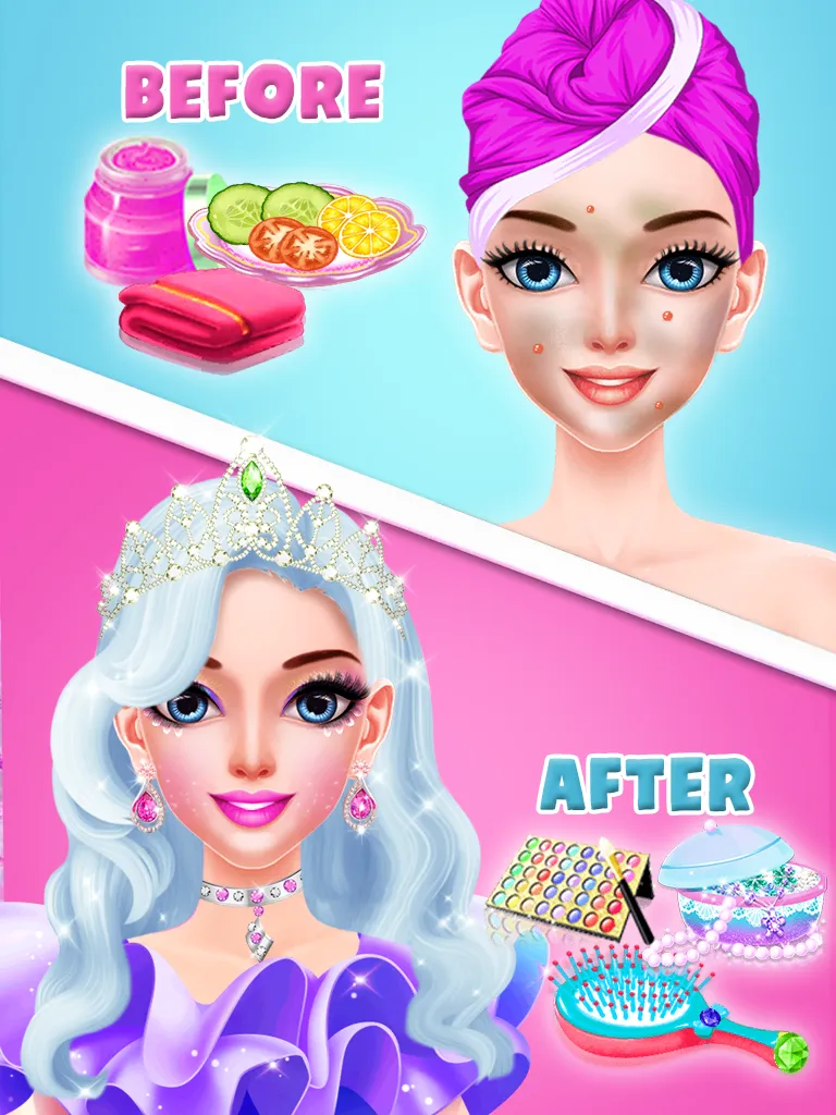 Pink Princess Makeover & Dress | Indus Appstore | Screenshot