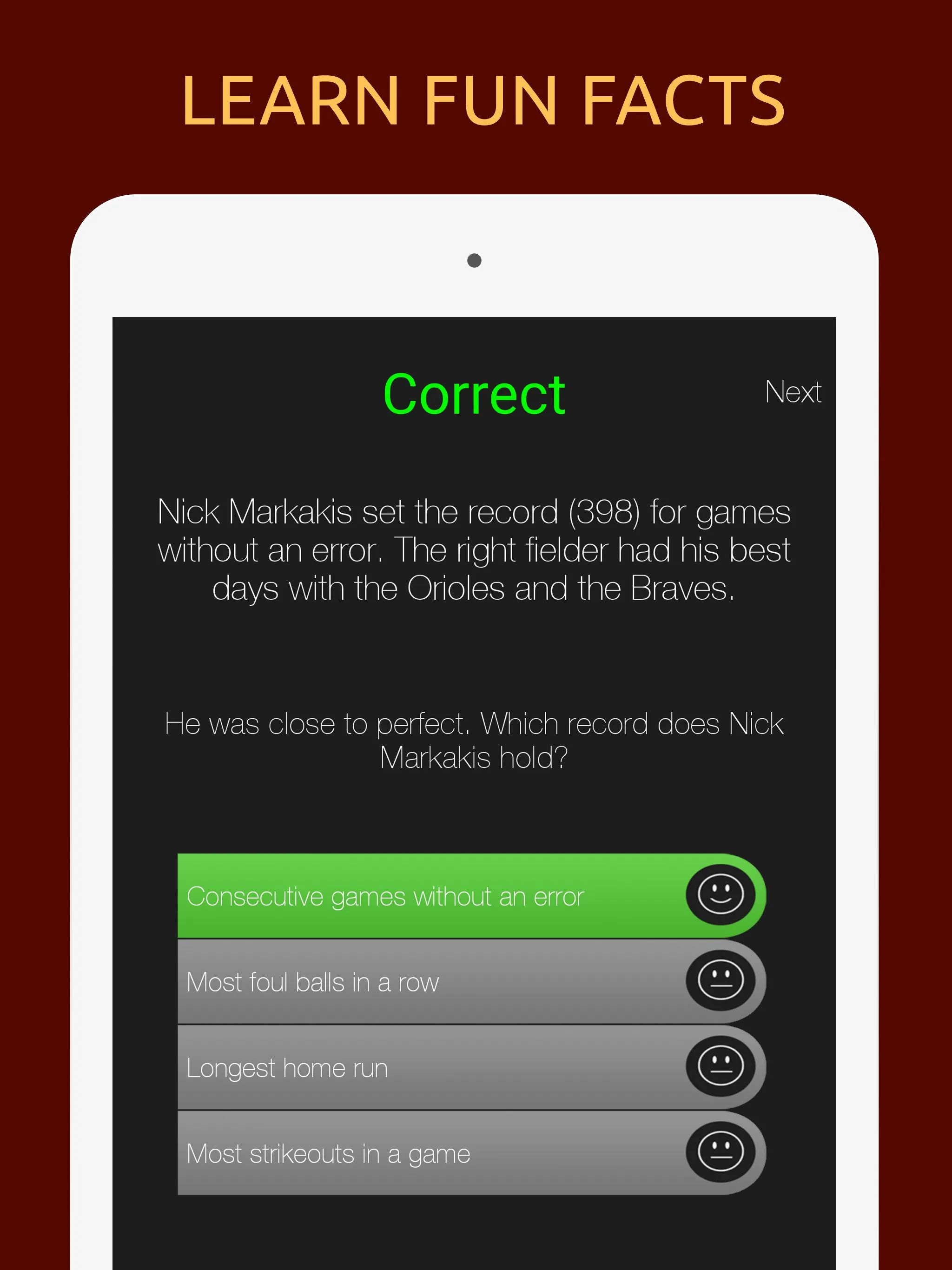 Baseball Quiz Test Trivia | Indus Appstore | Screenshot