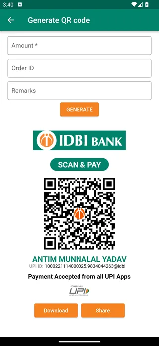 IDBI QR POS | Indus Appstore | Screenshot
