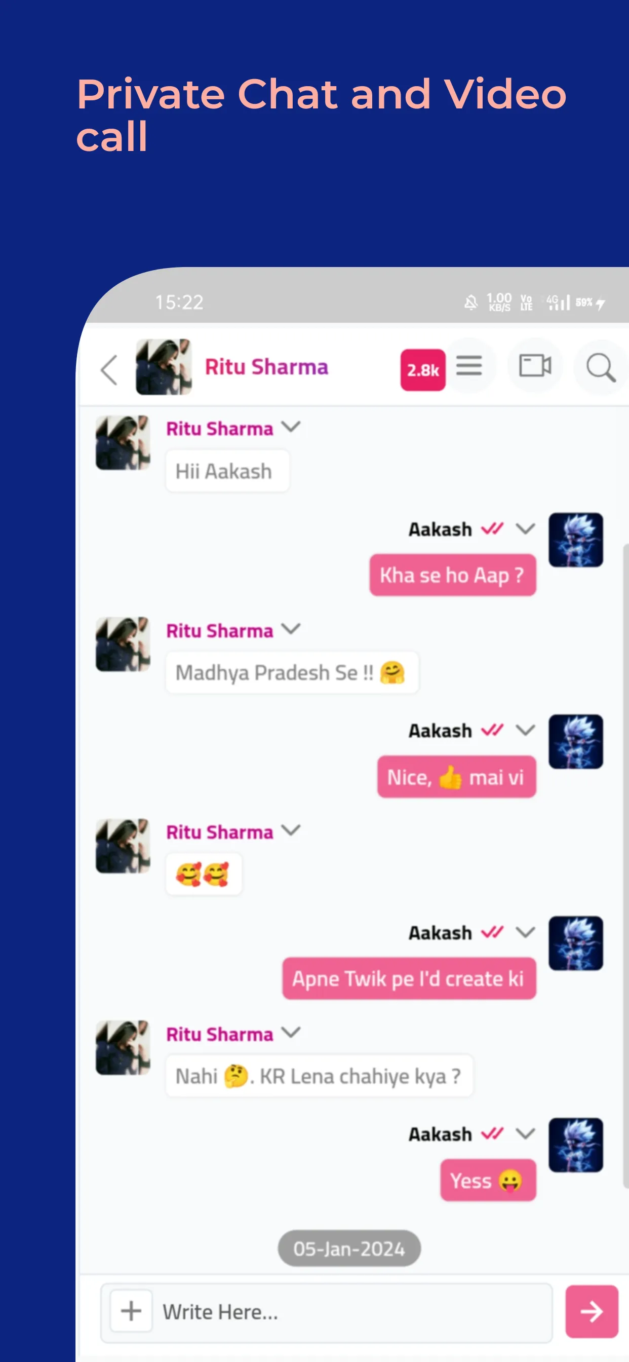 Indian Girls Talk Chat | Indus Appstore | Screenshot