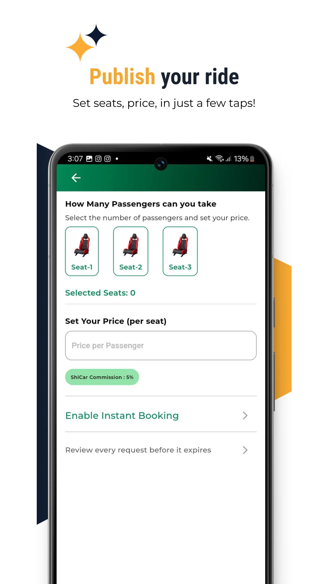 SHICAR: CAR POOLING | Indus Appstore | Screenshot