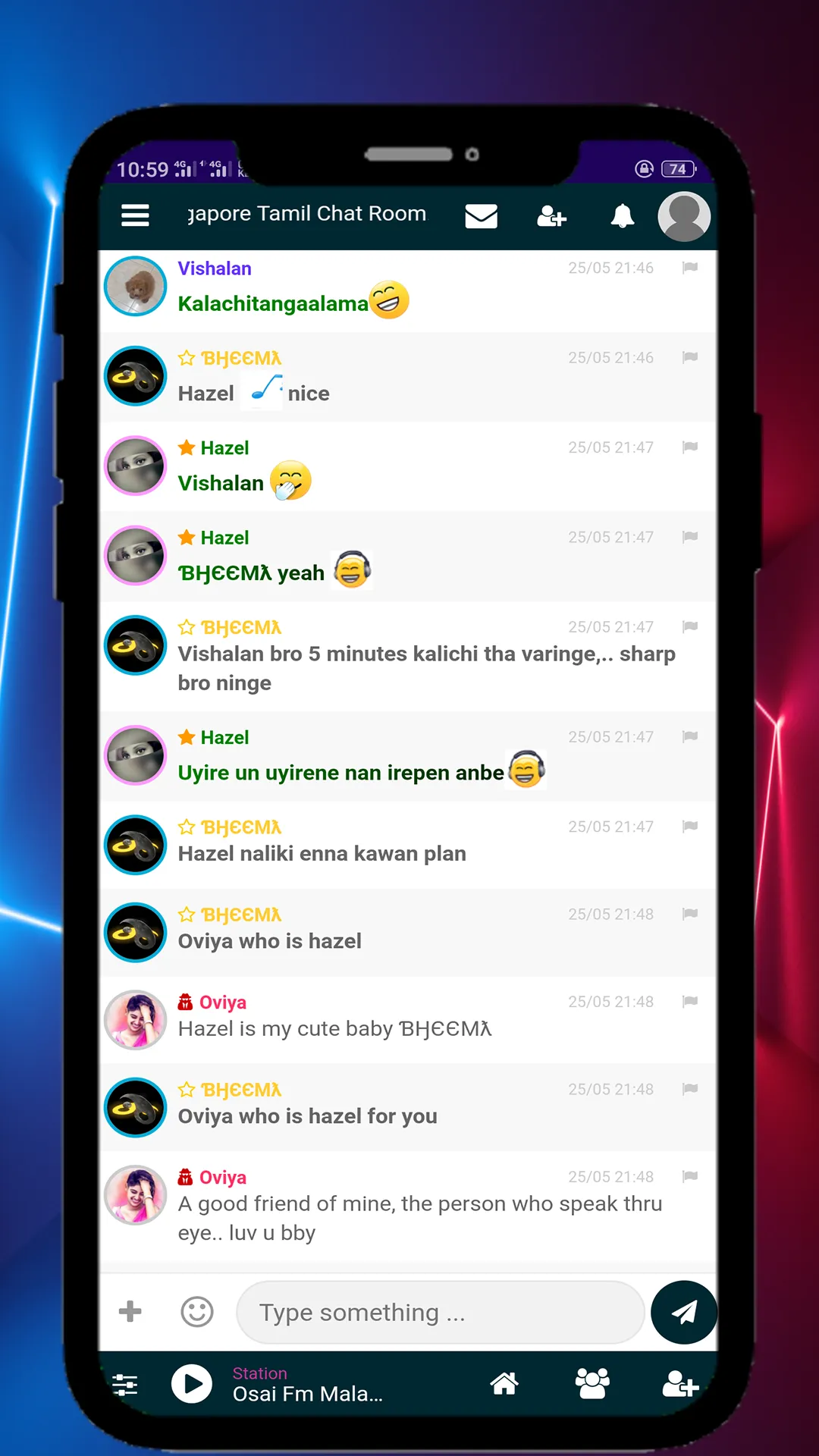 Tamil Chat Rooms - Online Chat | Indus Appstore | Screenshot